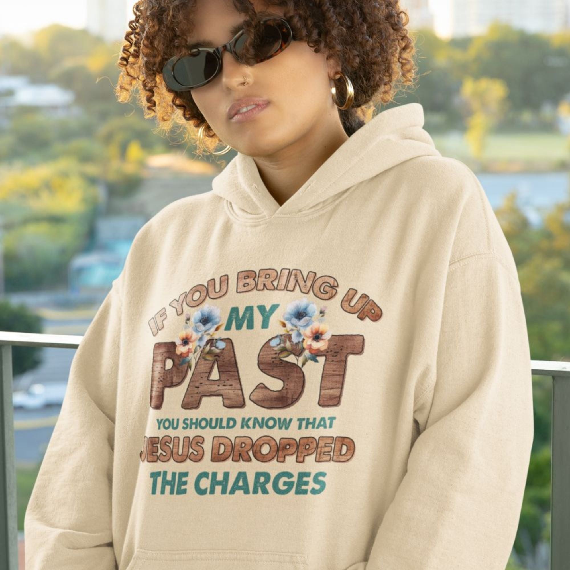 Jesus Dropped the Charges Unisex-Fit Hoodie Color: White Size: S Jesus Passion Apparel