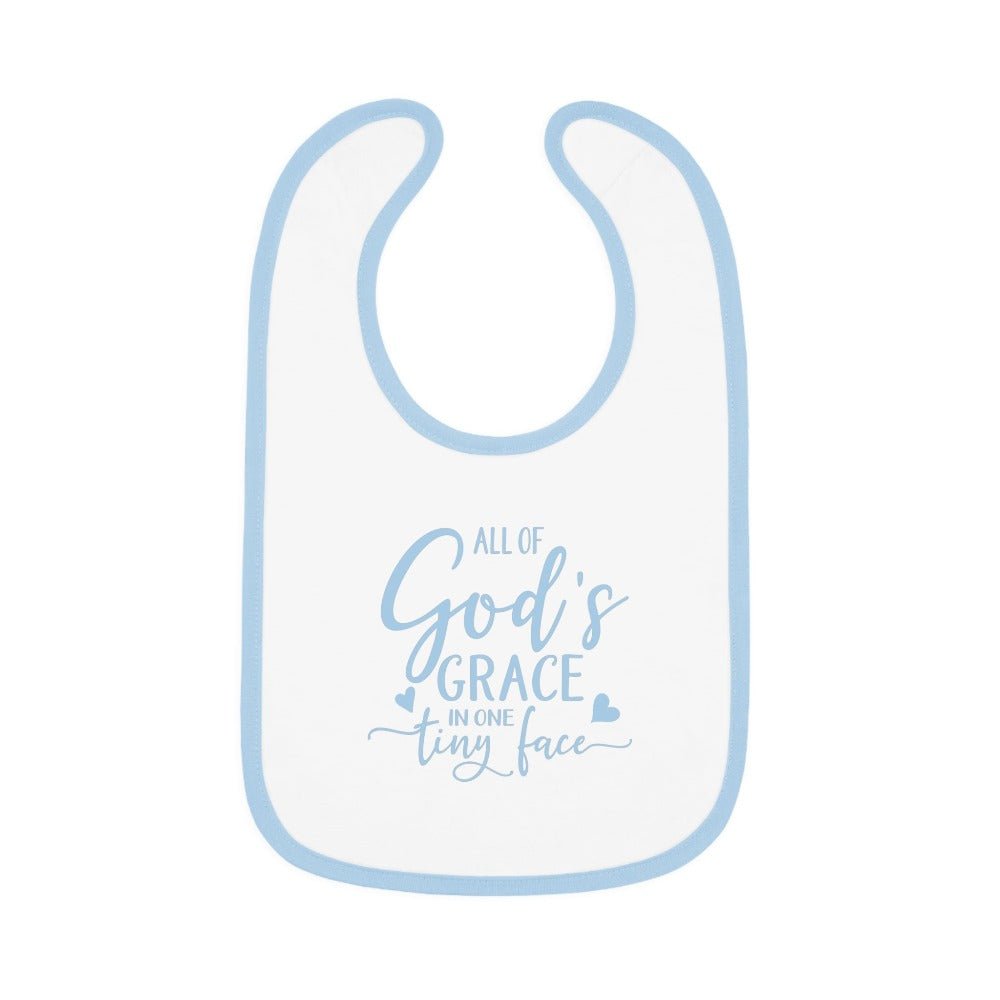 All of God's Grace in One Tiny Face Baby Jersey Bib - Jesus Passion Apparel