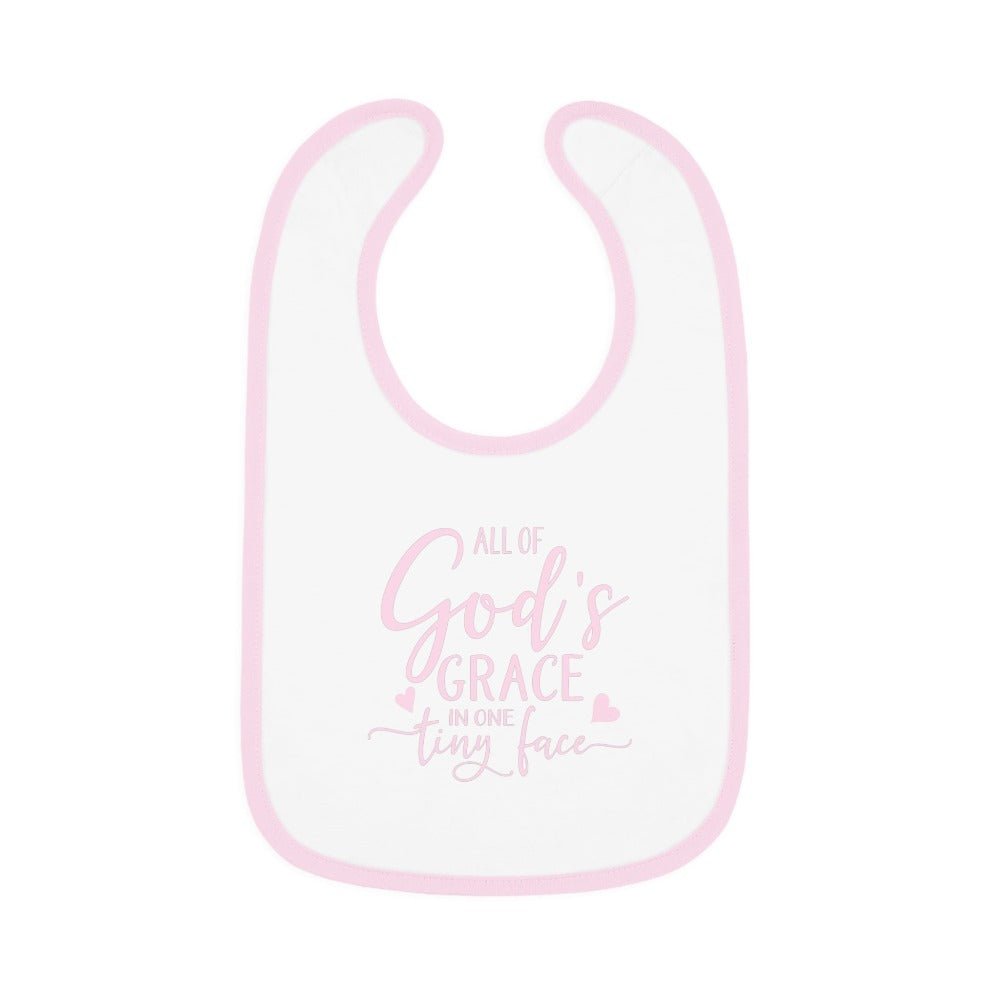 All of God's Grace in One Tiny Face Baby Jersey Bib - Jesus Passion Apparel