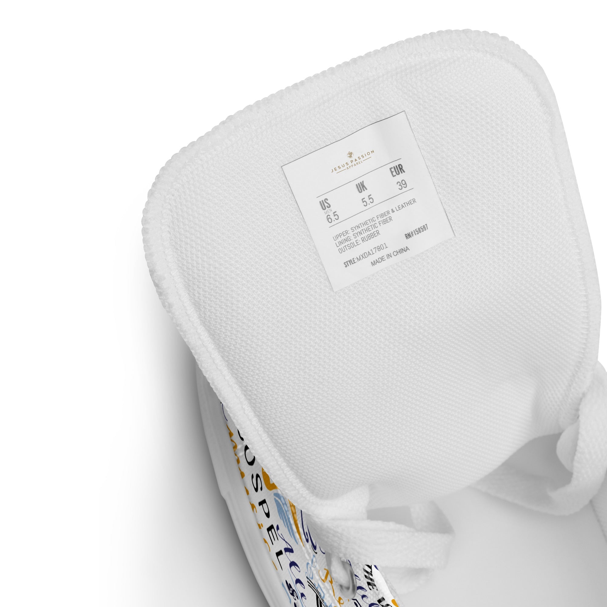 Alleluia Sing to Him Men’s High Top Canvas Shoes - Jesus Passion Apparel