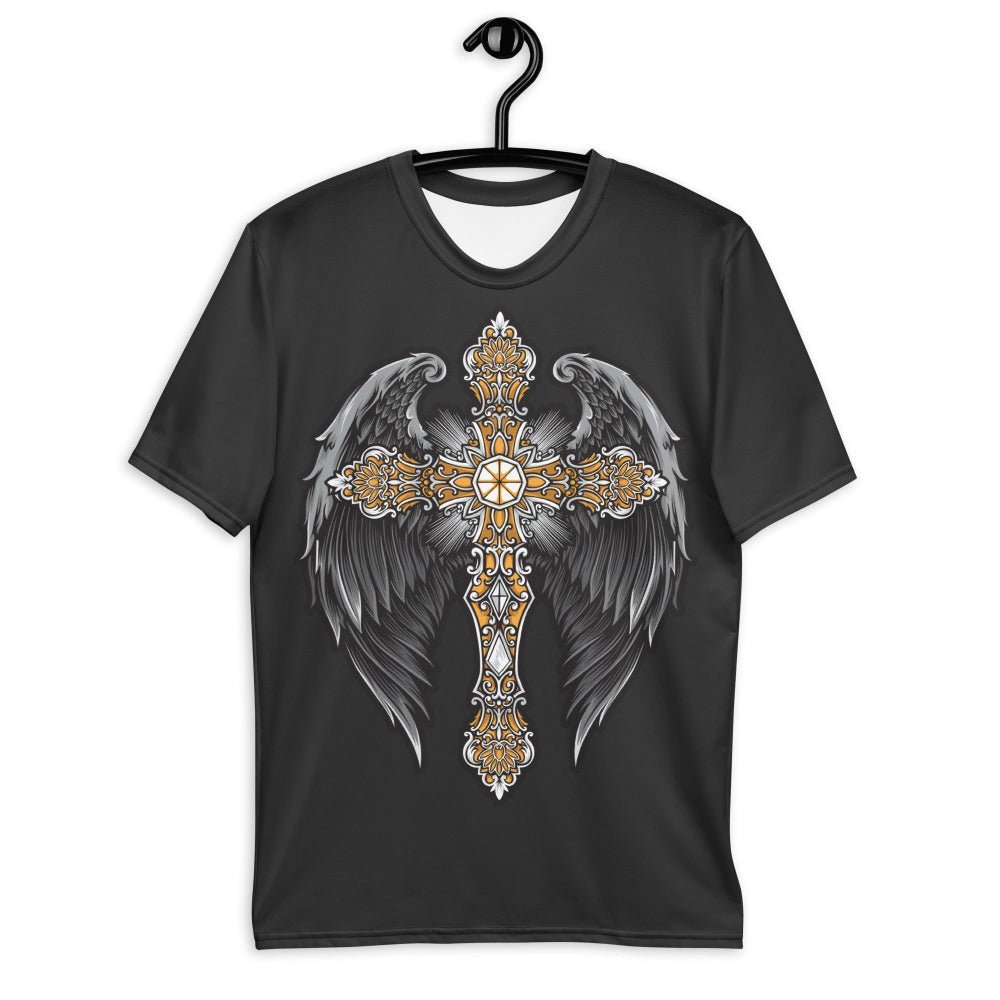 Angels to Protect Handmade Crewneck Men's t-shirt - Jesus Passion Apparel