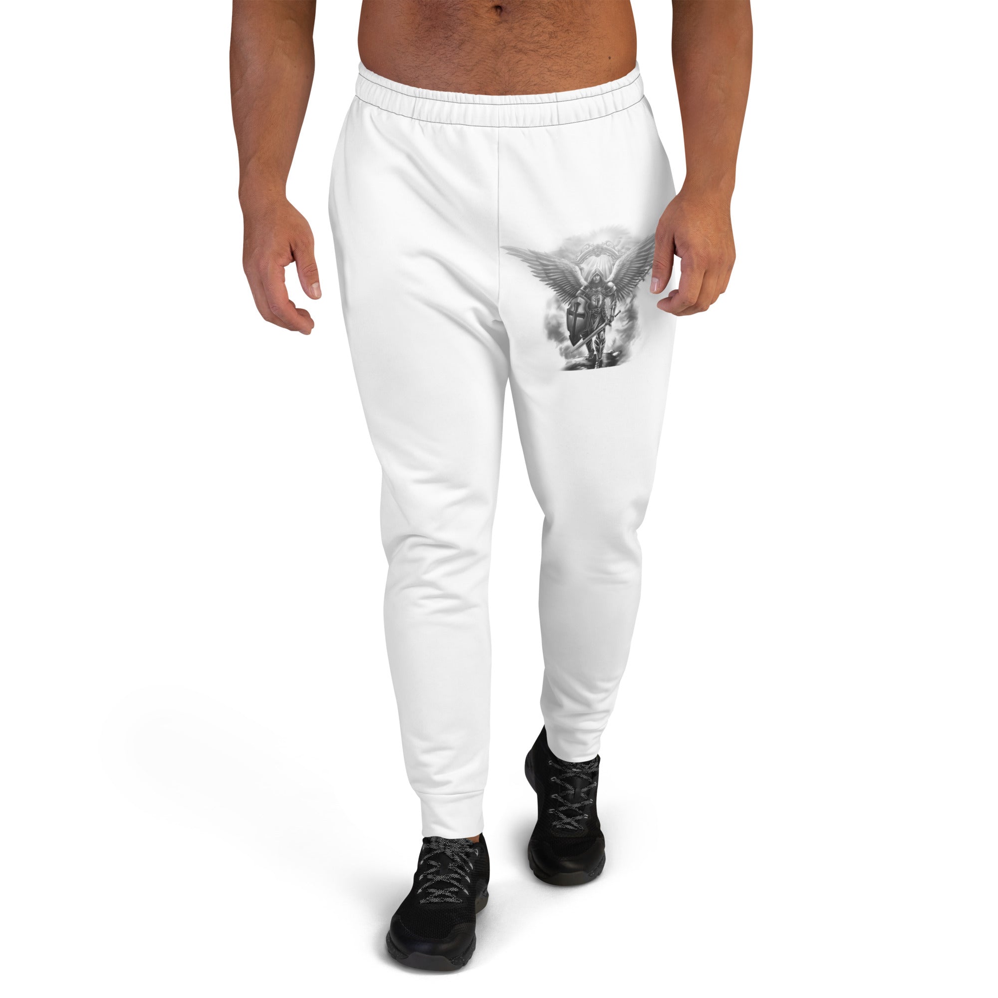 Archangel Michael the Protector Men's Jogger Pants with Matching Hoodie Available - Jesus Passion Apparel