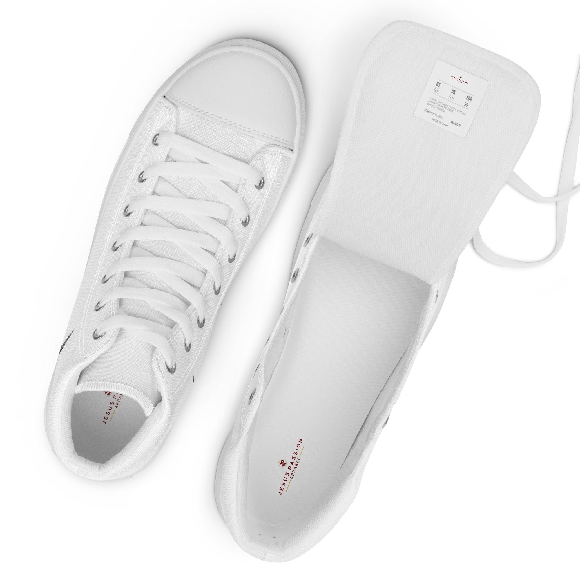 Archangel Michael The Protector Women’s High Top Canvas Shoes - Jesus Passion Apparel