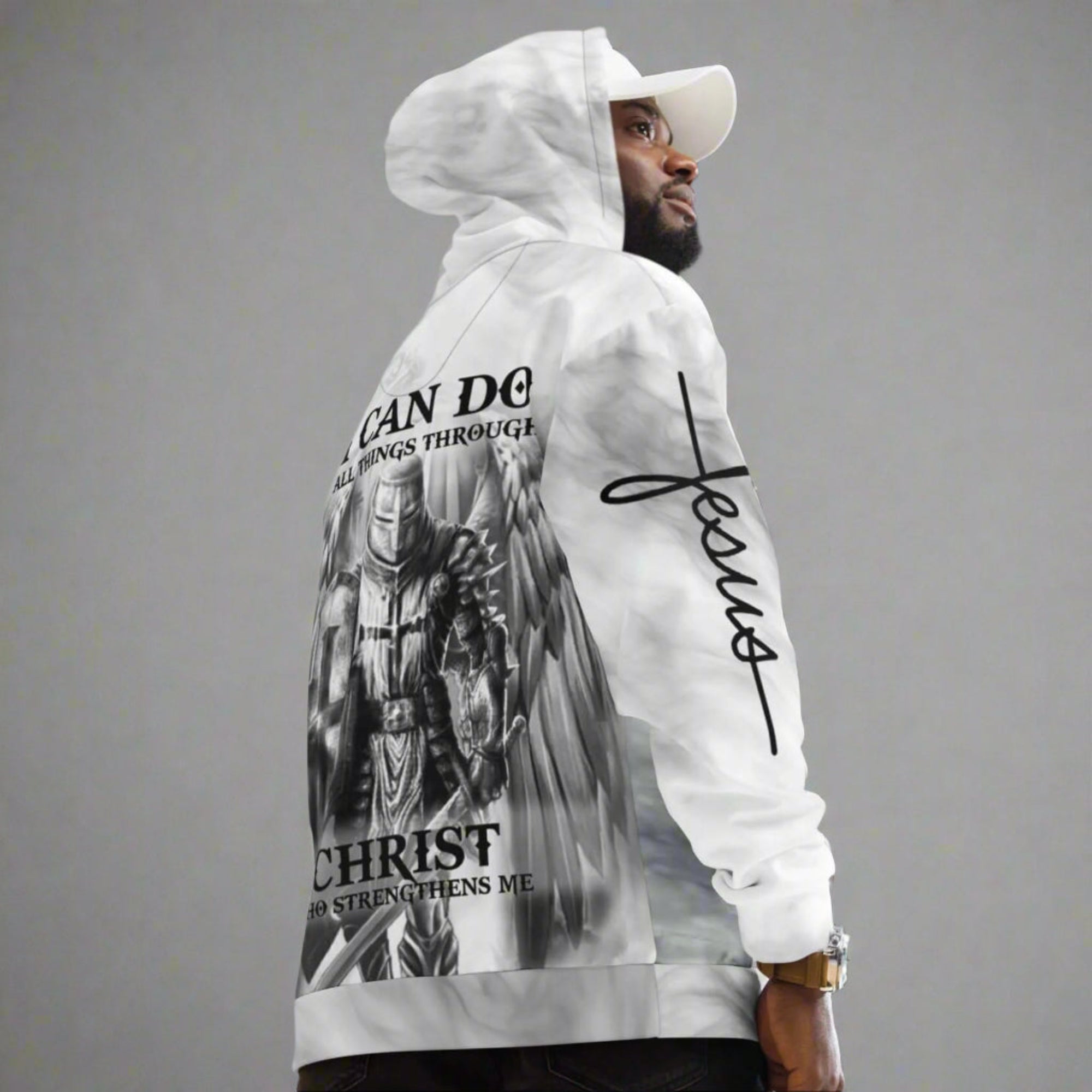 Archangel Michael Warrior Protector Unisex Fleece Hoodie - Jesus Passion Apparel