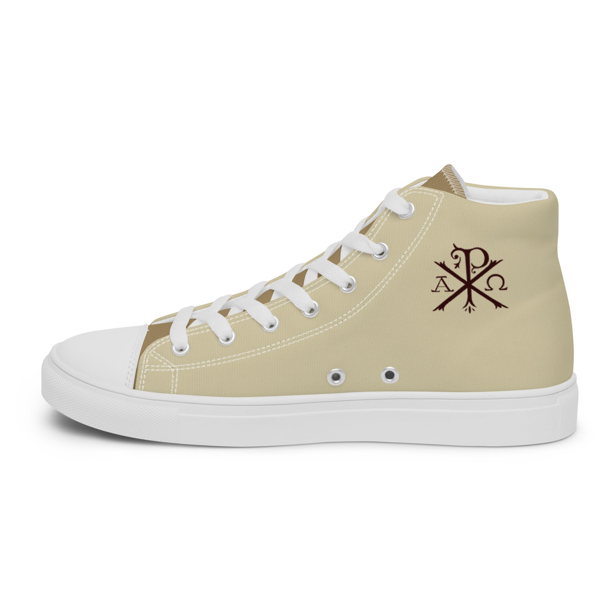 Armor of God - Monogram of Christ Men’s High Top Canvas Shoes - Jesus Passion Apparel