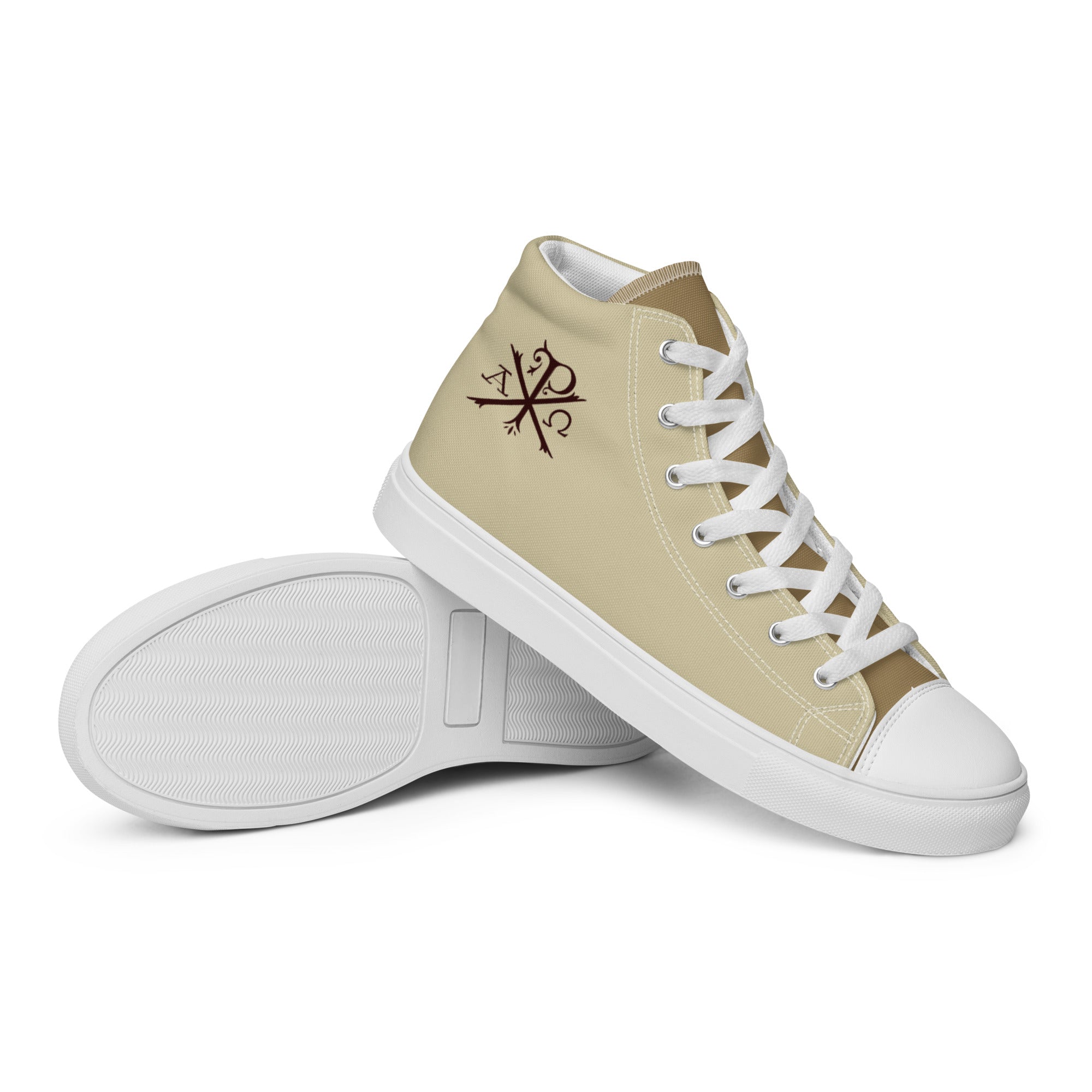 Armor of God - Monogram of Christ Men’s High Top Canvas Shoes - Jesus Passion Apparel