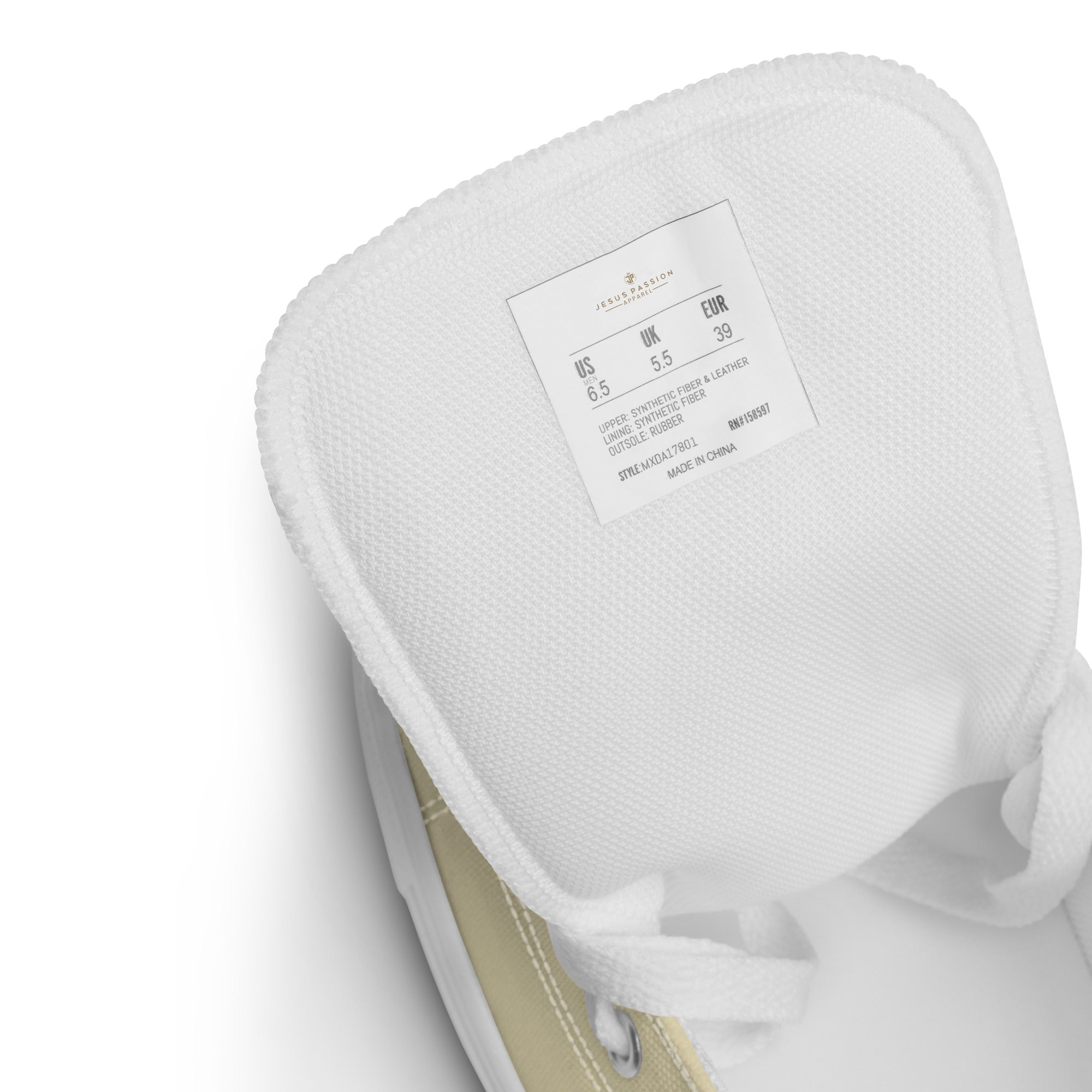 Armor of God - Monogram of Christ Men’s High Top Canvas Shoes - Jesus Passion Apparel