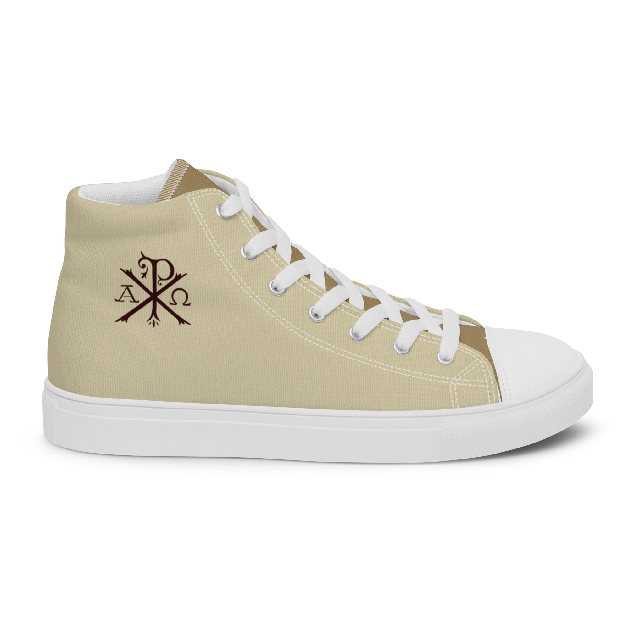 Armor of God - Monogram of Christ Men’s High Top Canvas Shoes - Jesus Passion Apparel