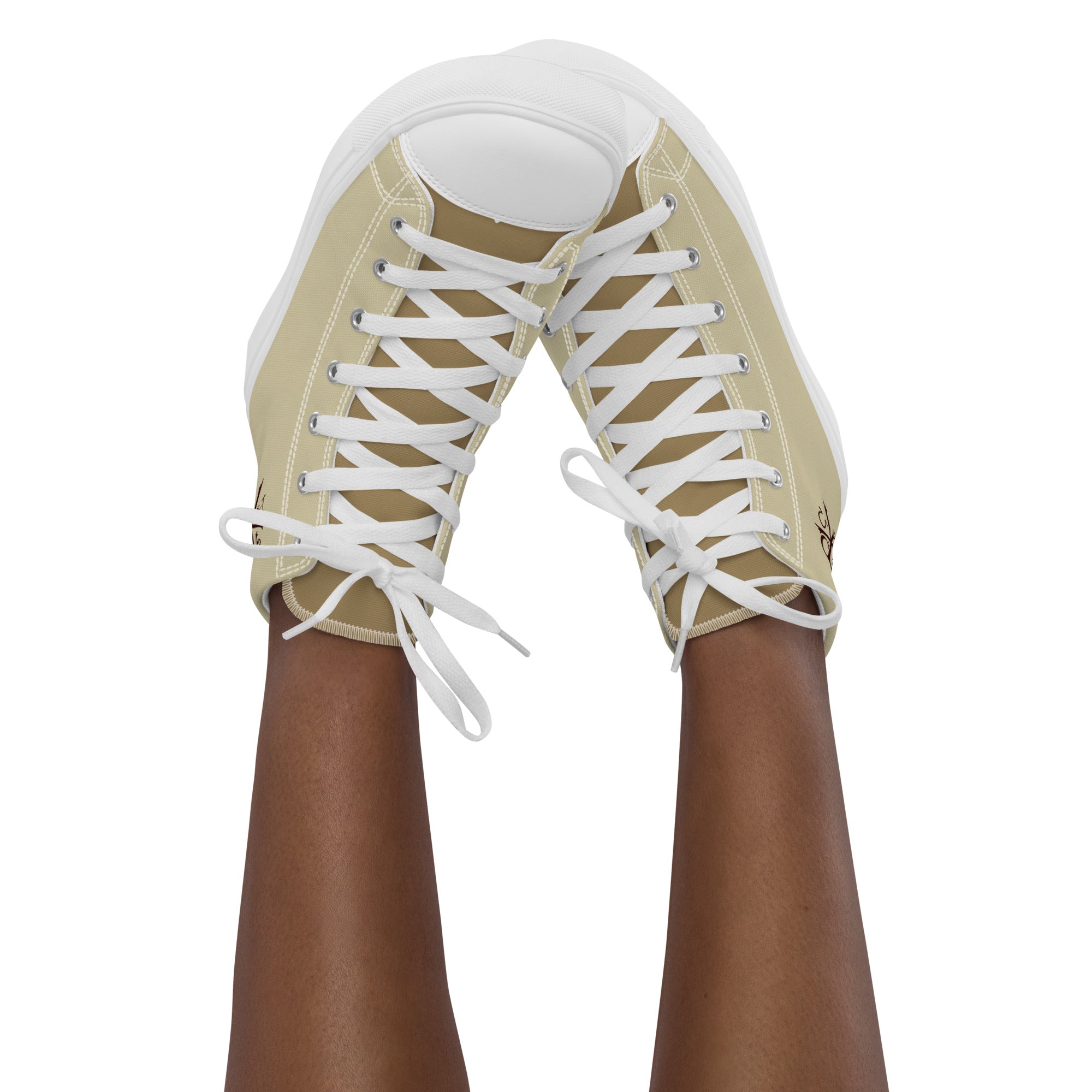 Armor of God Monogram of Christ Women’s High Top Canvas Shoes - Jesus Passion Apparel