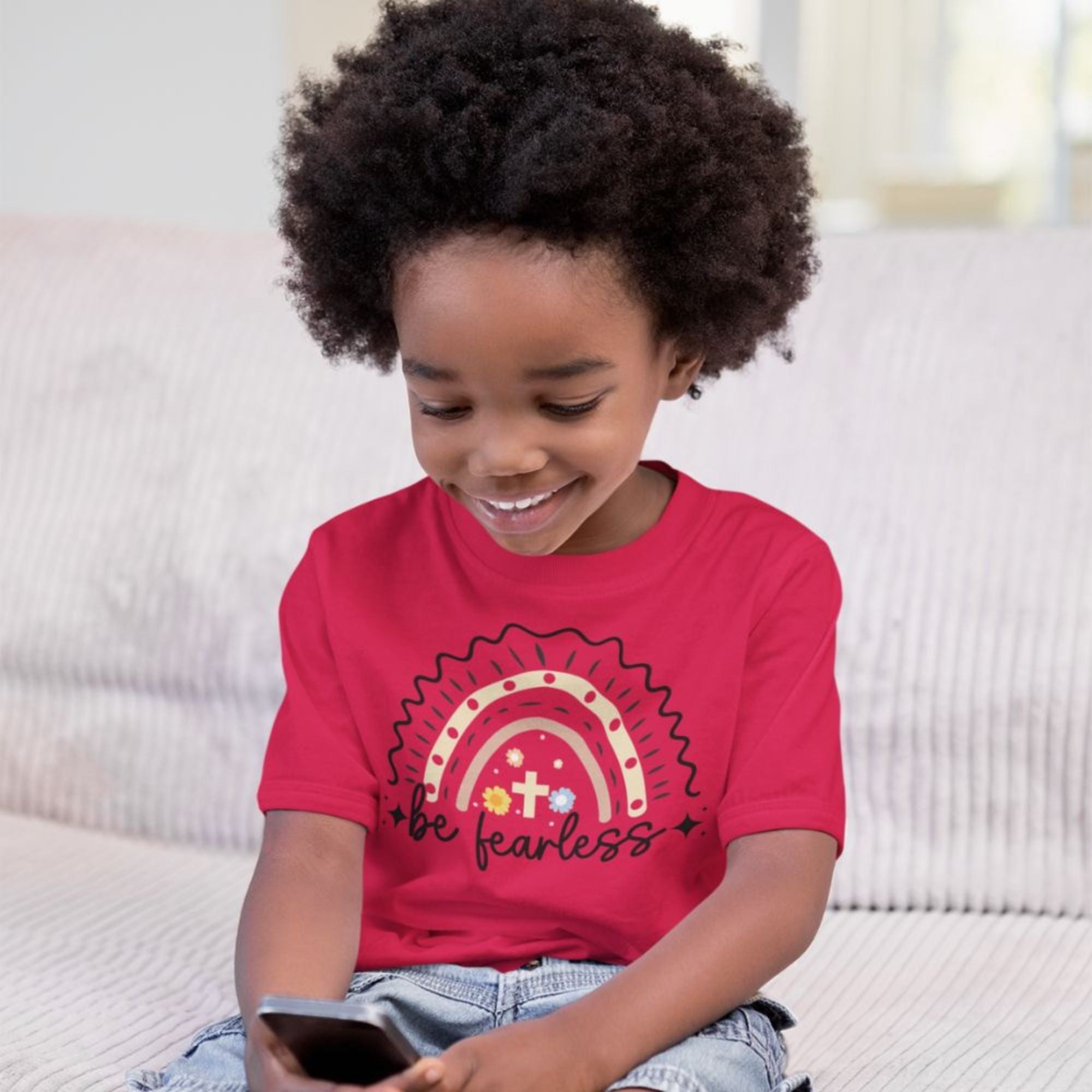 Be Fearless Toddler's Fine Jersey Tee - Jesus Passion Apparel