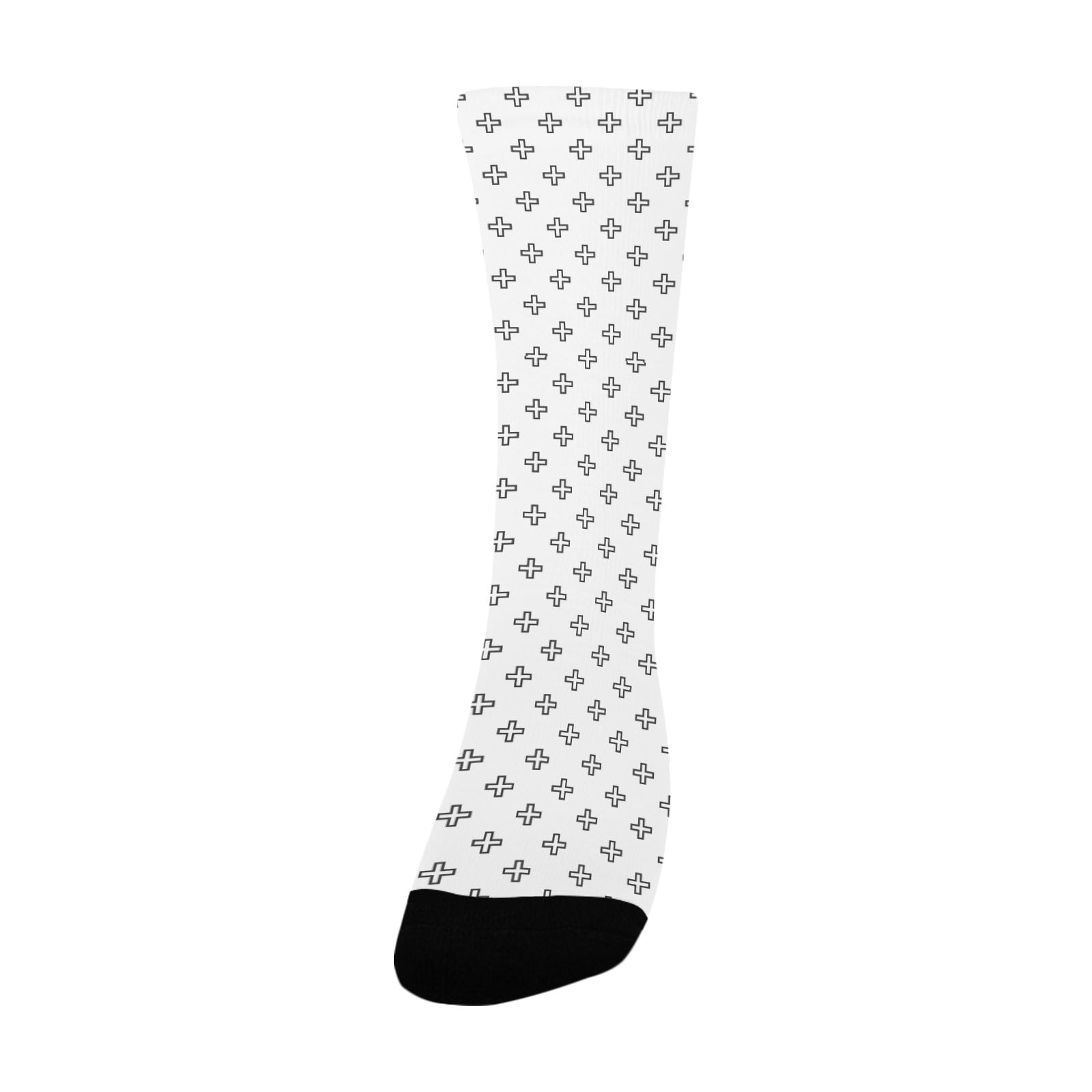 Black and White Crosses Socks for Women - Jesus Passion Apparel