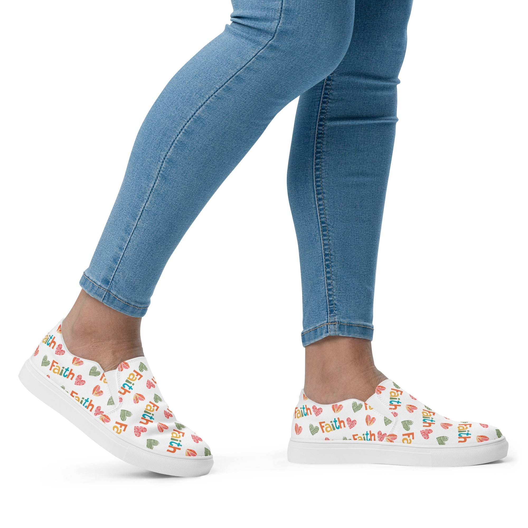 Color of Faith Women’s Slip - On Canvas Shoes - Jesus Passion Apparel