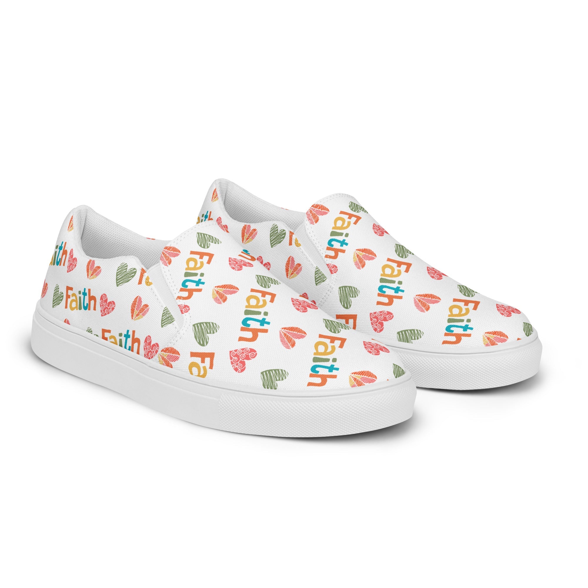 Color of Faith Women’s Slip - On Canvas Shoes - Jesus Passion Apparel