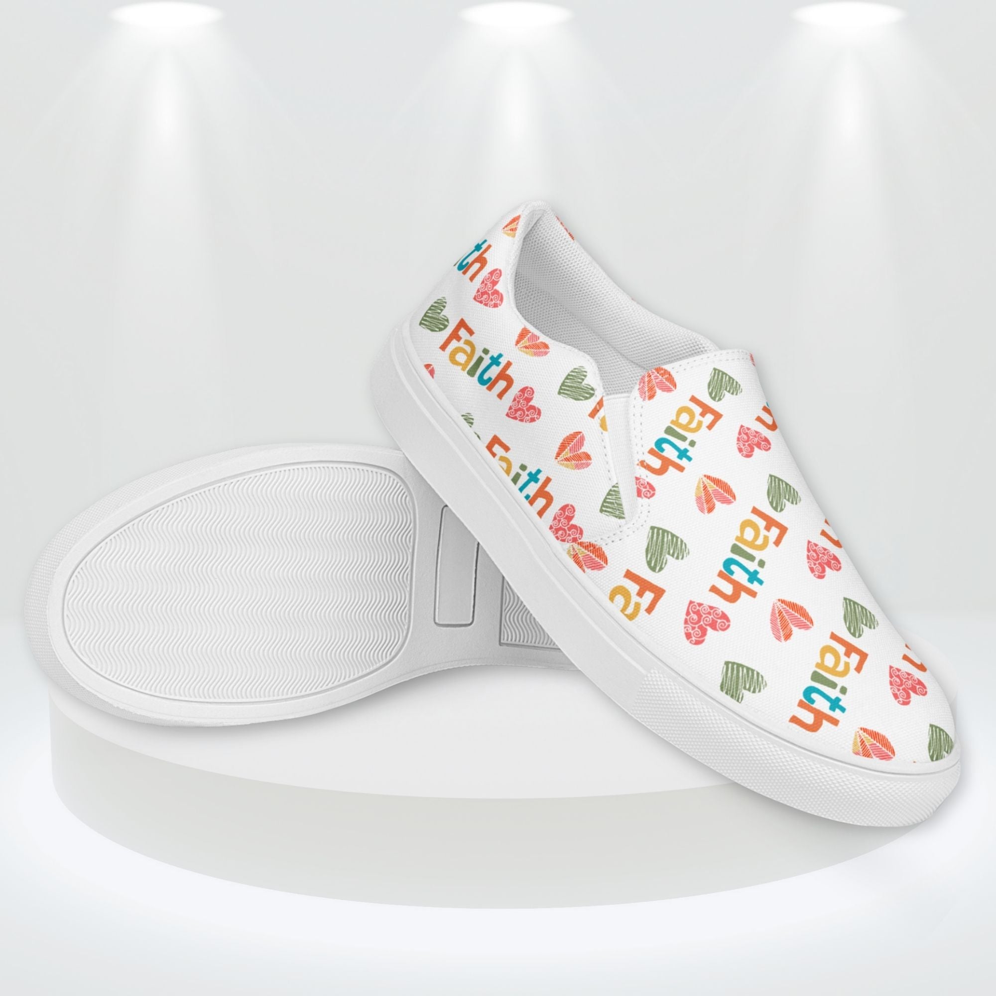 Color of Faith Women’s Slip - On Canvas Shoes - Jesus Passion Apparel