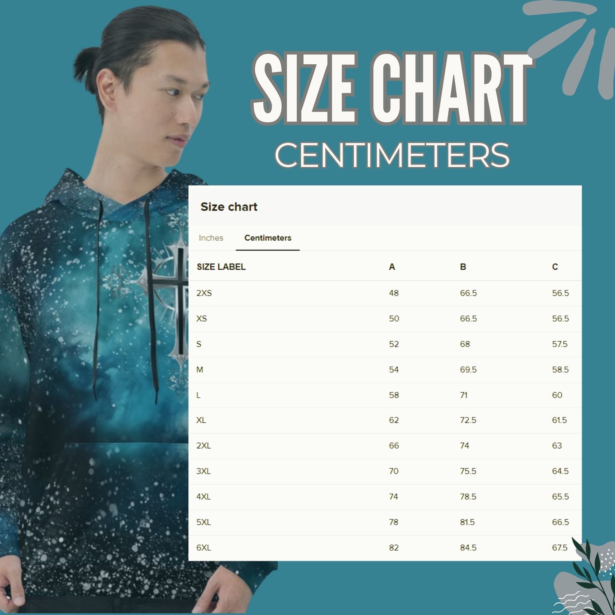 Cosmic Cross Turquoise Hoodie - Jesus Passion Apparel