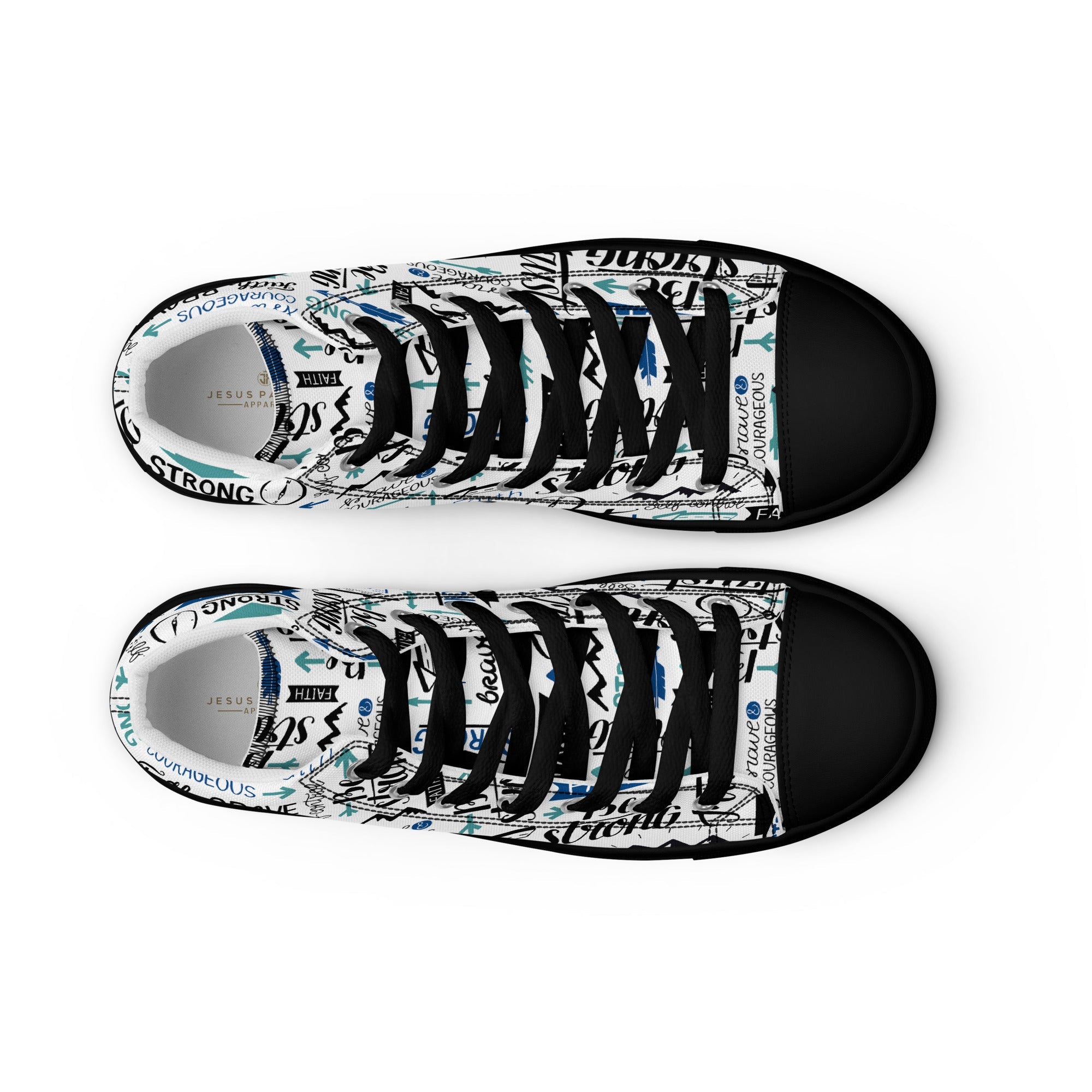 Faith Be Strong Men’s High Top Canvas Shoes - Jesus Passion Apparel