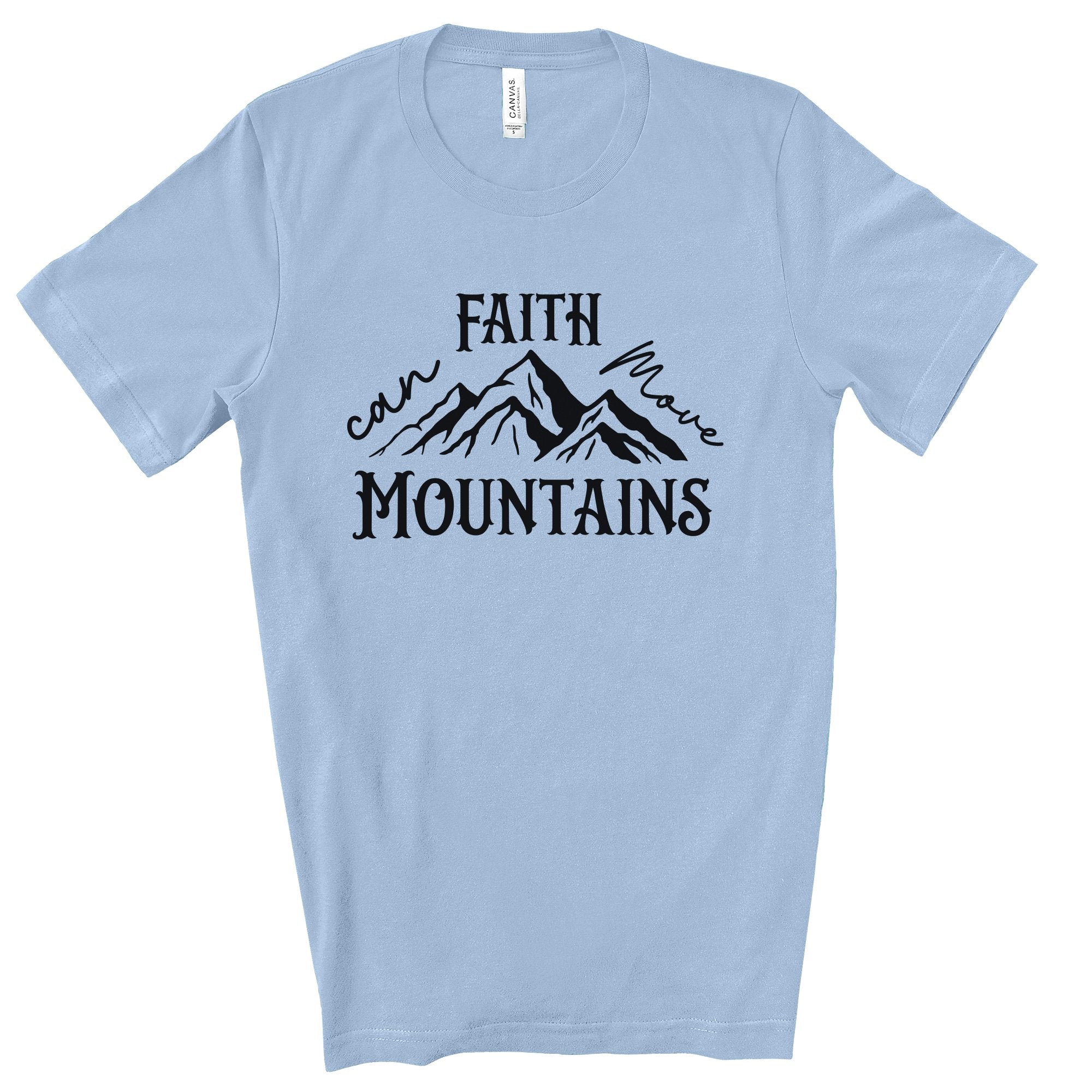 Faith Can Move Mountains Men's Jersey Short Sleeve Tee - Jesus Passion Apparel