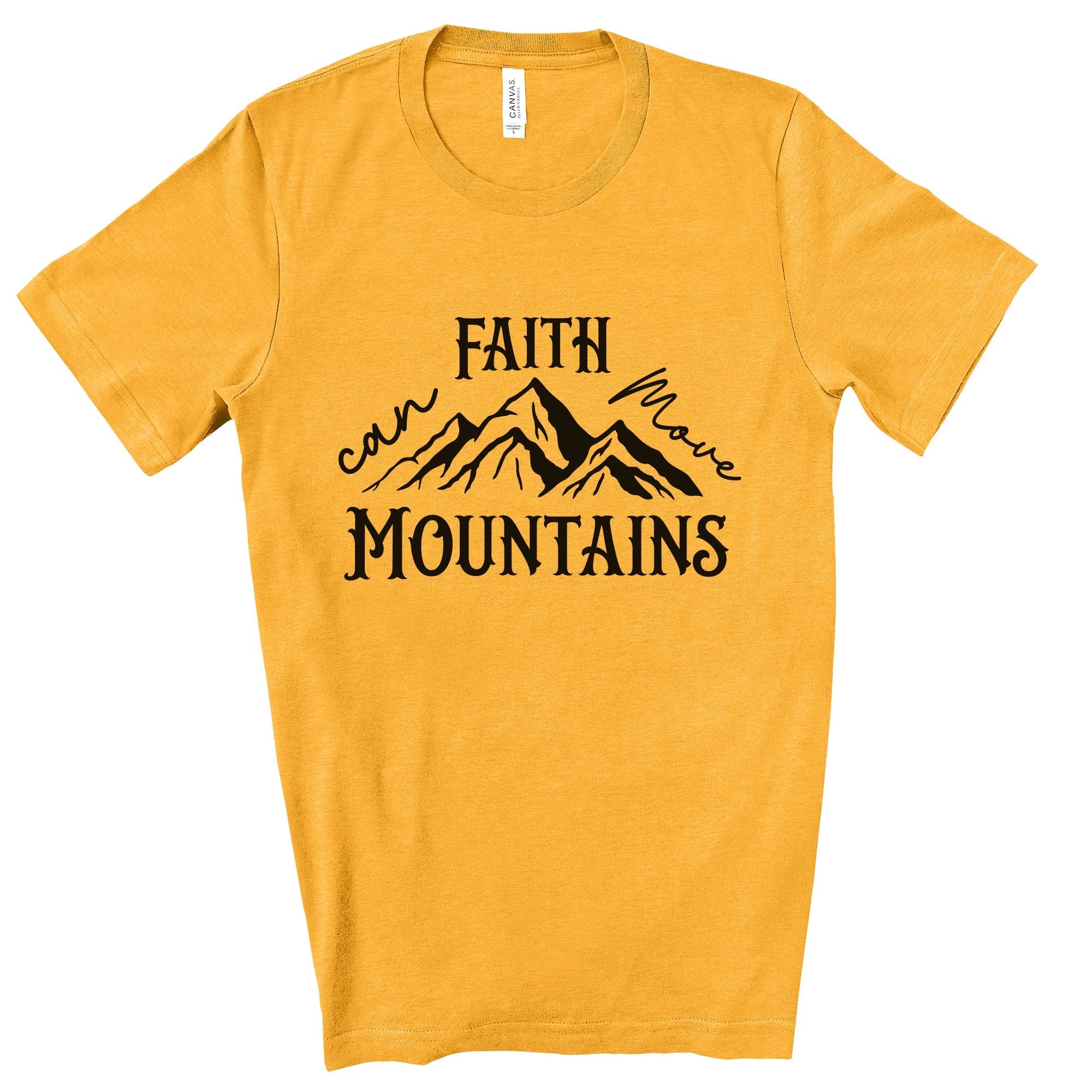 Faith Can Move Mountains Men's Jersey Short Sleeve Tee - Jesus Passion Apparel