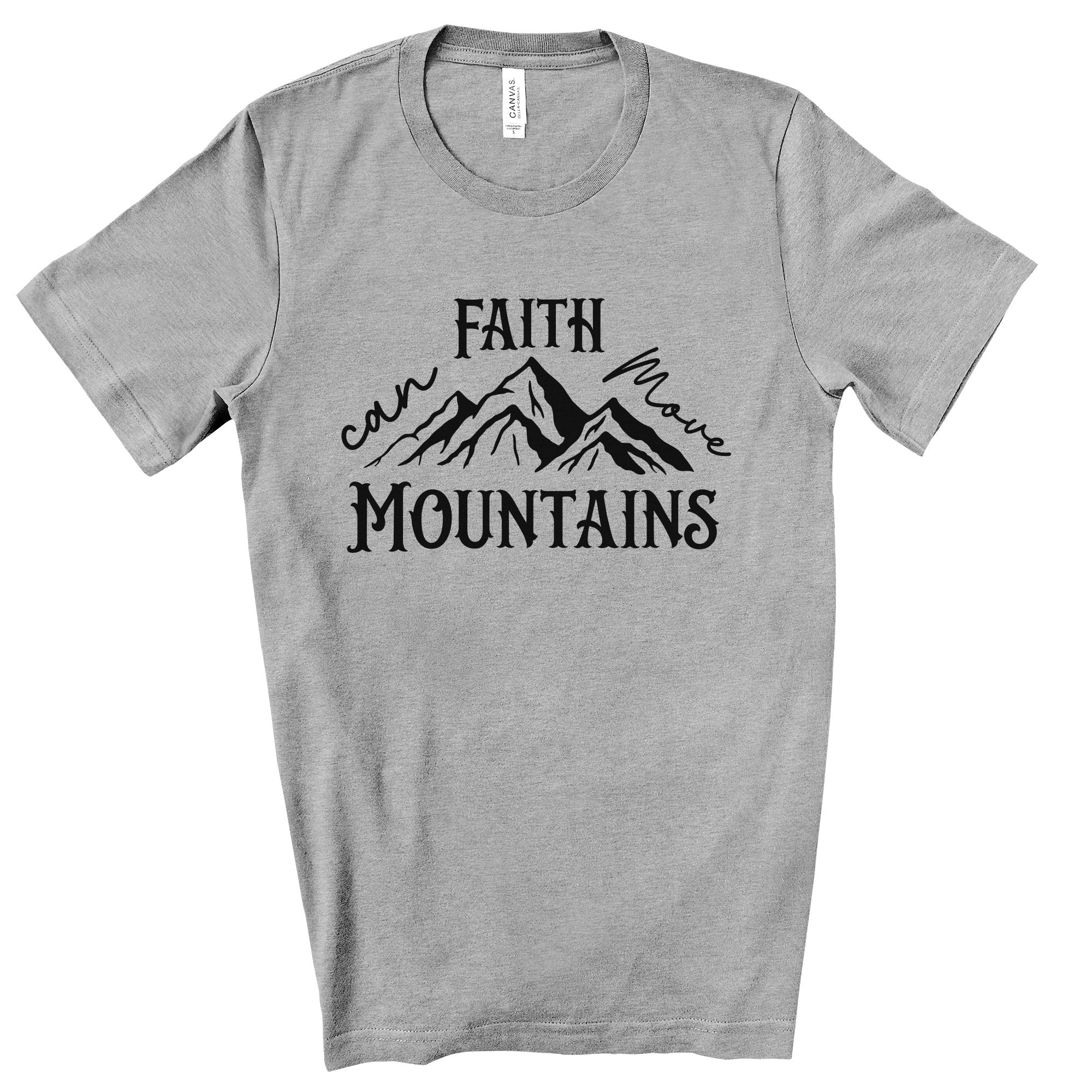 Faith Can Move Mountains Men's Jersey Short Sleeve Tee - Jesus Passion Apparel