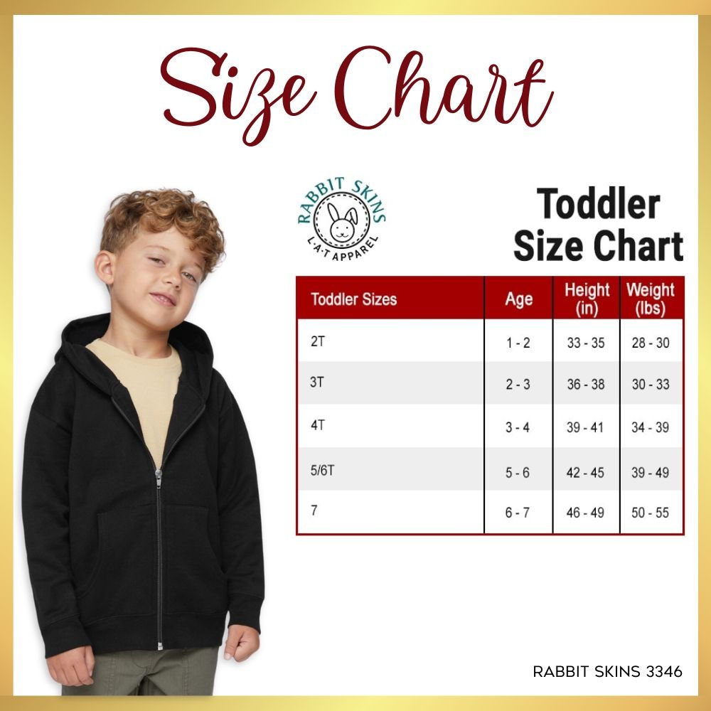 Faith Like Noah Toddler Jacket Full - Zip Fleece Hoodie Sweatshirt - Design on Back Only - Jesus Passion Apparel