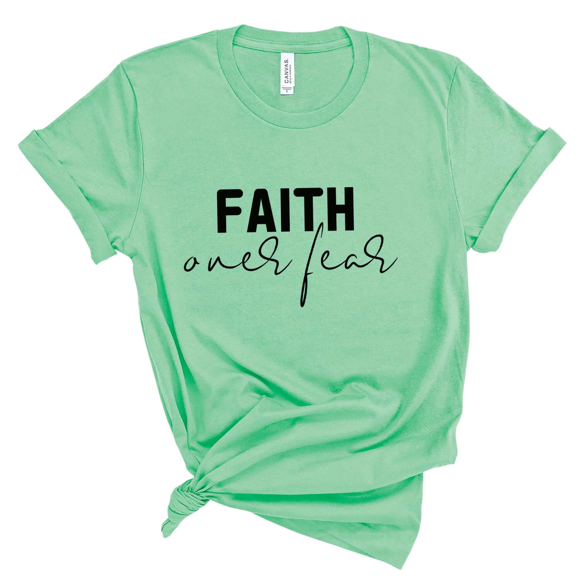 Faith Over Fear Women's Short Sleeve Tee - Jesus Passion Apparel