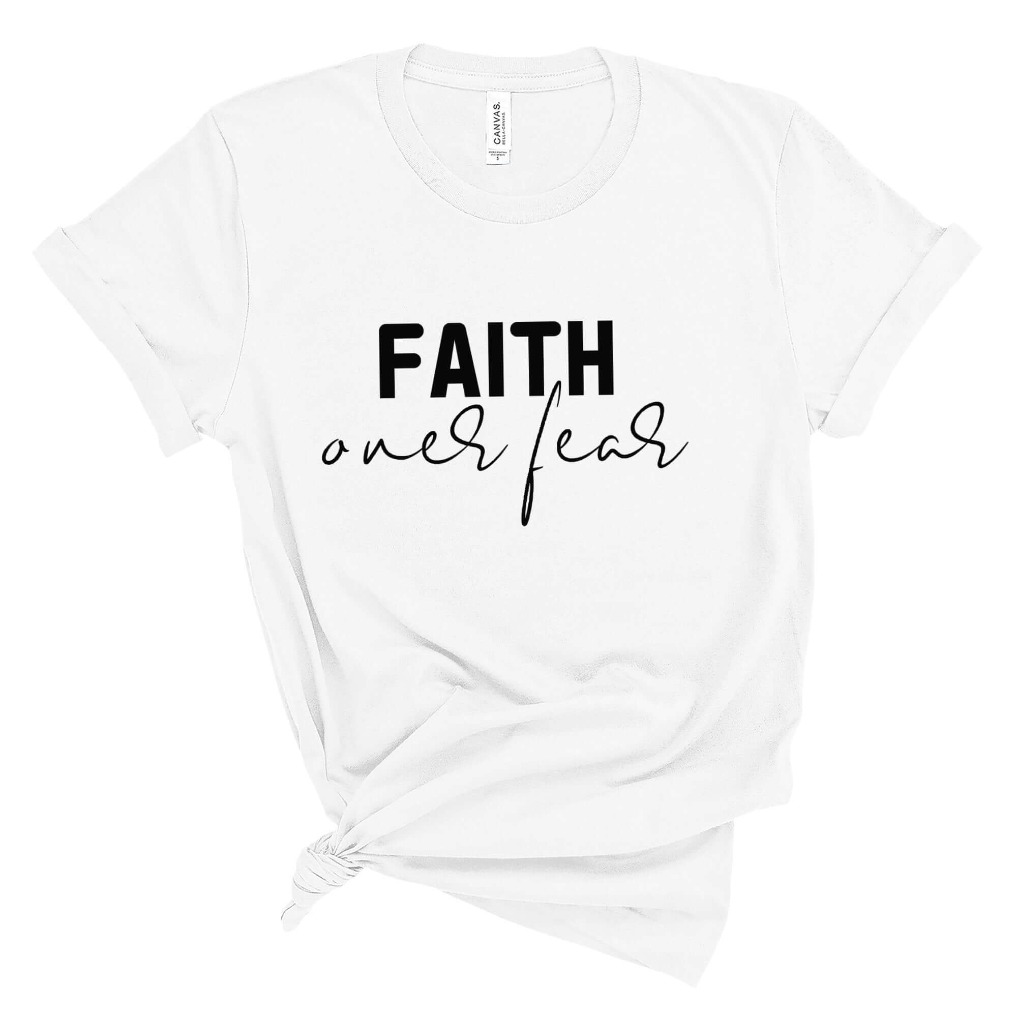 Faith Over Fear Women's Short Sleeve Tee - Jesus Passion Apparel