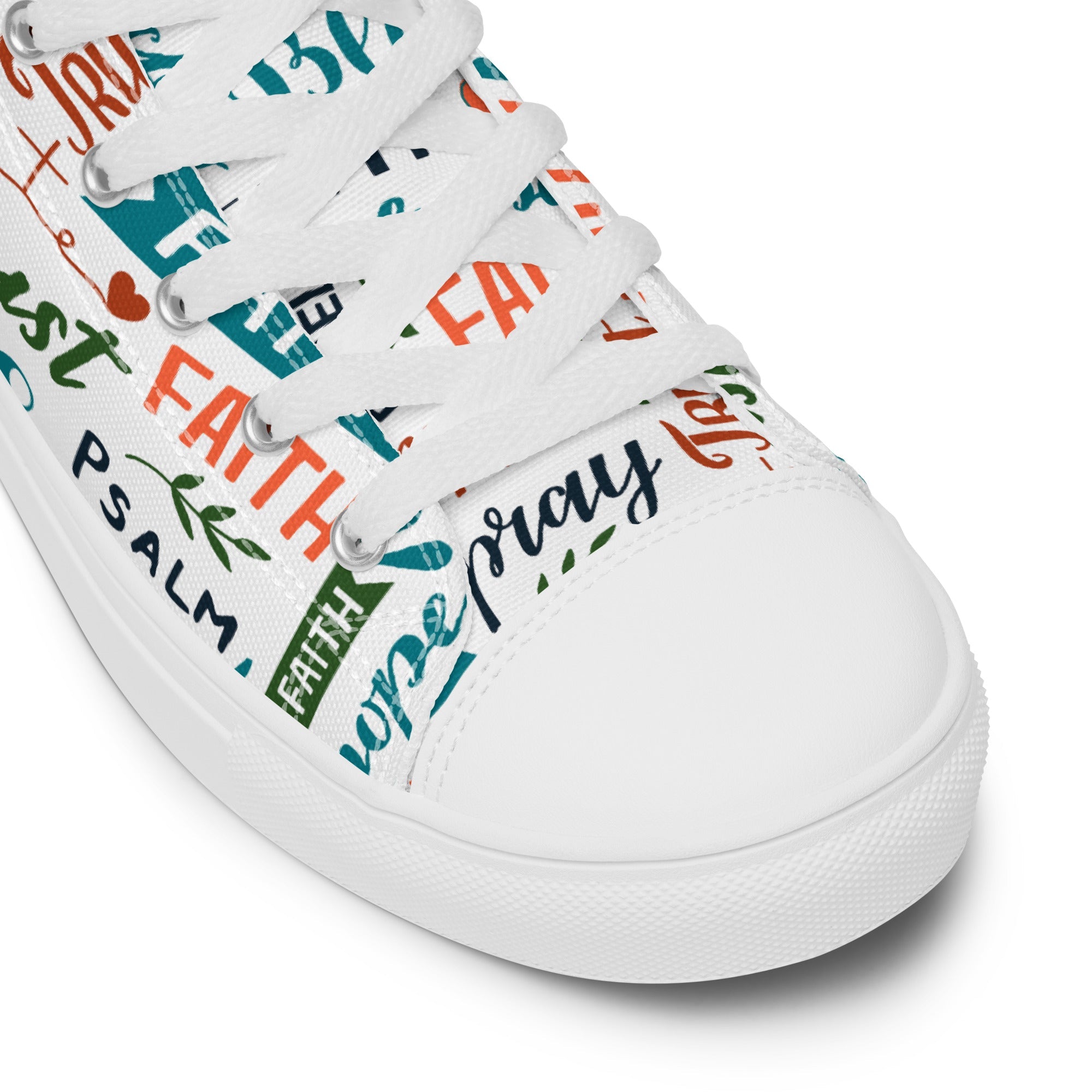 Faith Trust Women’s High Top Canvas Shoes - Jesus Passion Apparel