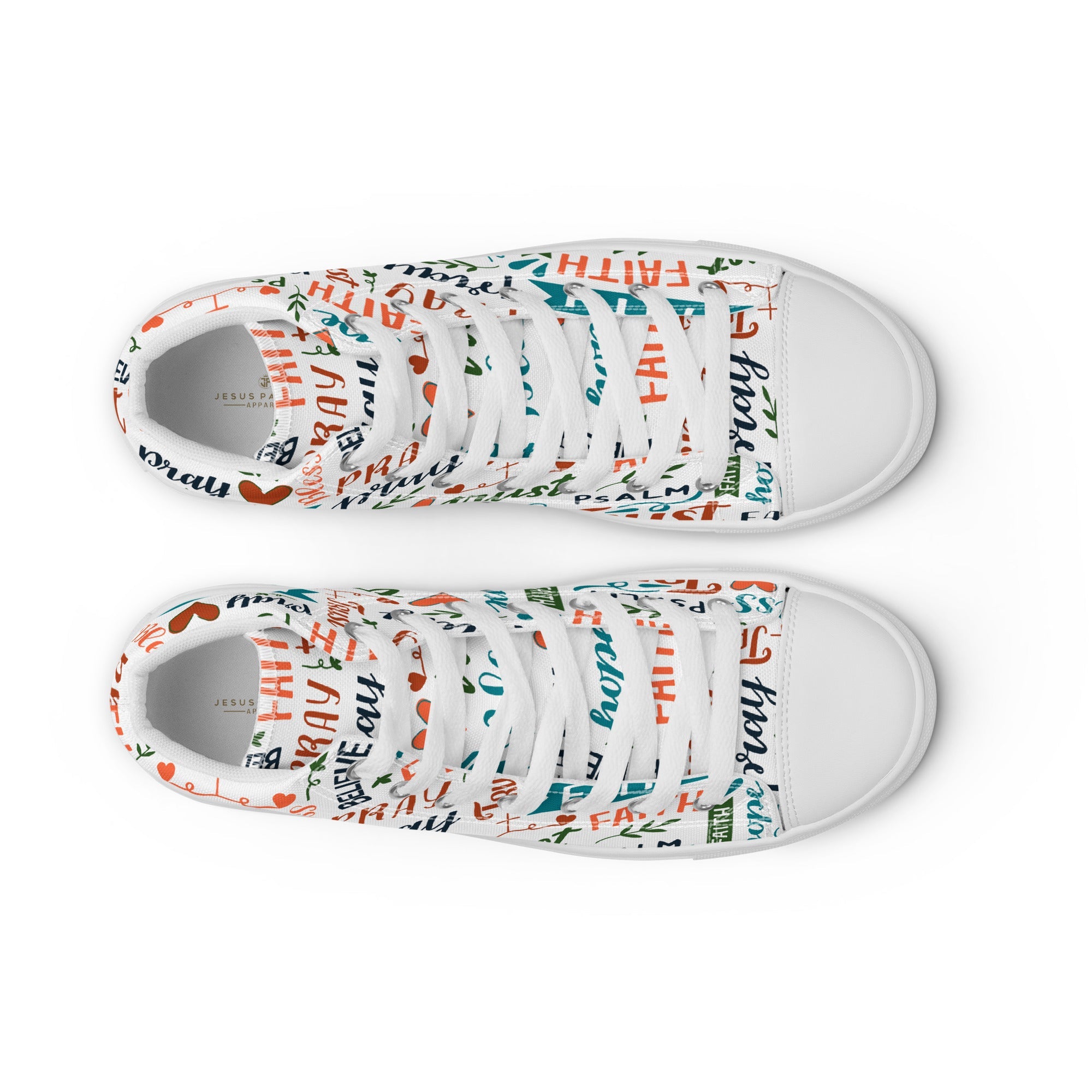 Faith Trust Women’s High Top Canvas Shoes - Jesus Passion Apparel