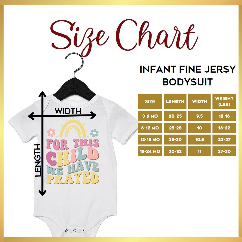 For This Child We Have Prayed Retro - Inspirted Baby Bodysuit - Jesus Passion Apparel