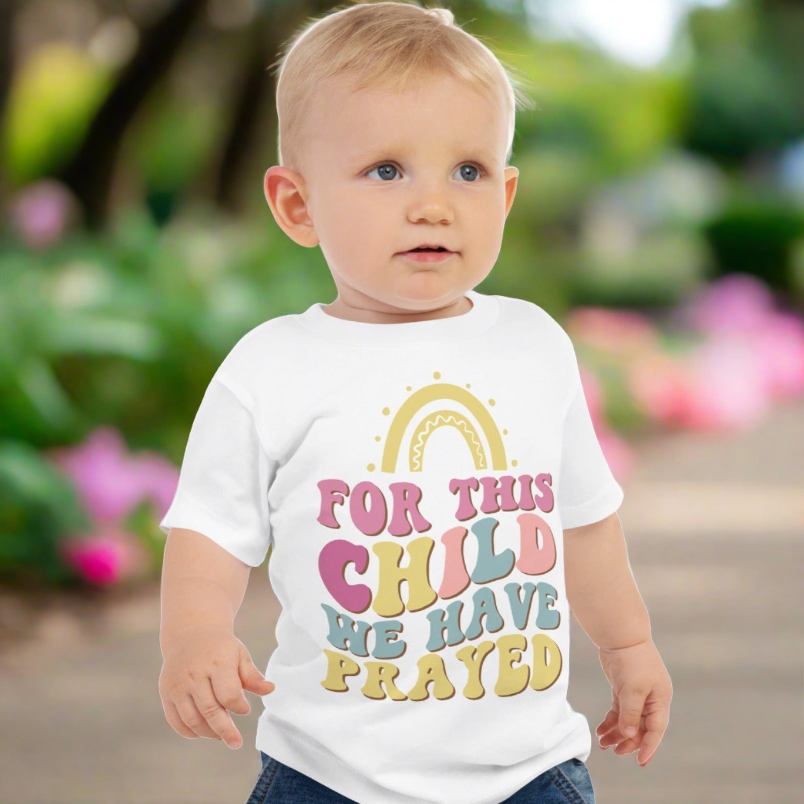 For This Child We Have Prayed Toddler Jersey Short Sleeve Tee - Jesus Passion Apparel