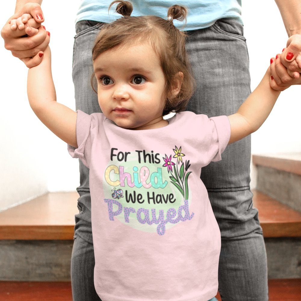 For This Child We Have Prayed Young Toddler Jersey Tee - Jesus Passion Apparel
