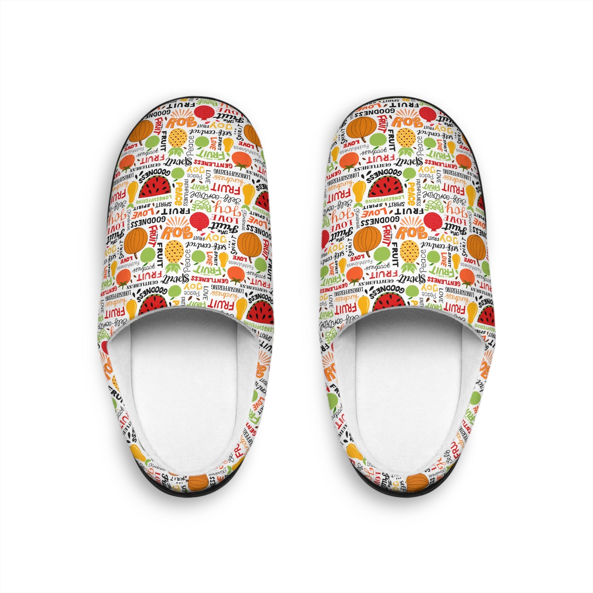 Fruit of the Spirit Women's Indoor Slippers - Matching Pajama Set and Lounge / Pajama Pants Available - Jesus Passion Apparel