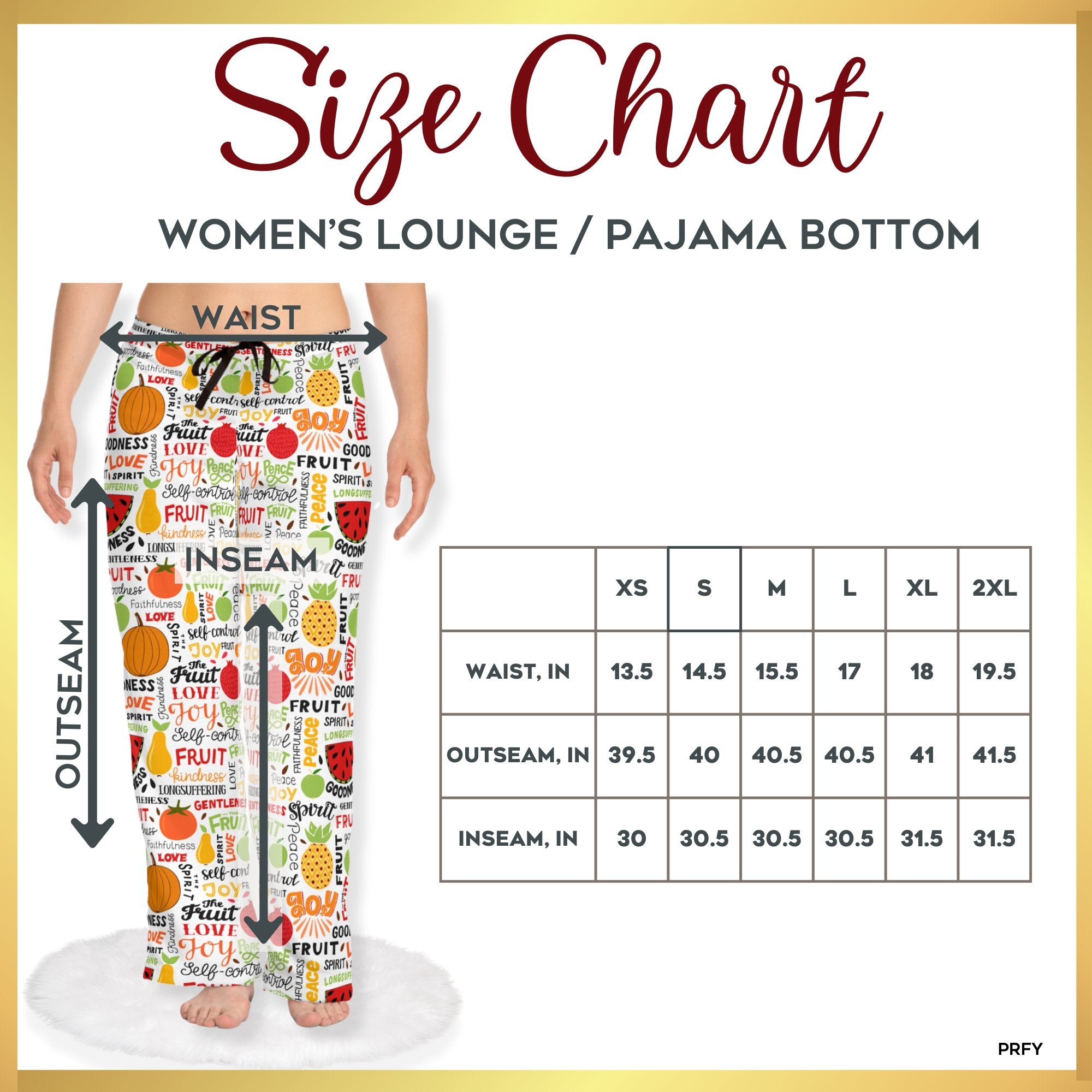 Fruit of the Spirit Women's Lounge / Pajama Pants - Jesus Passion Apparel