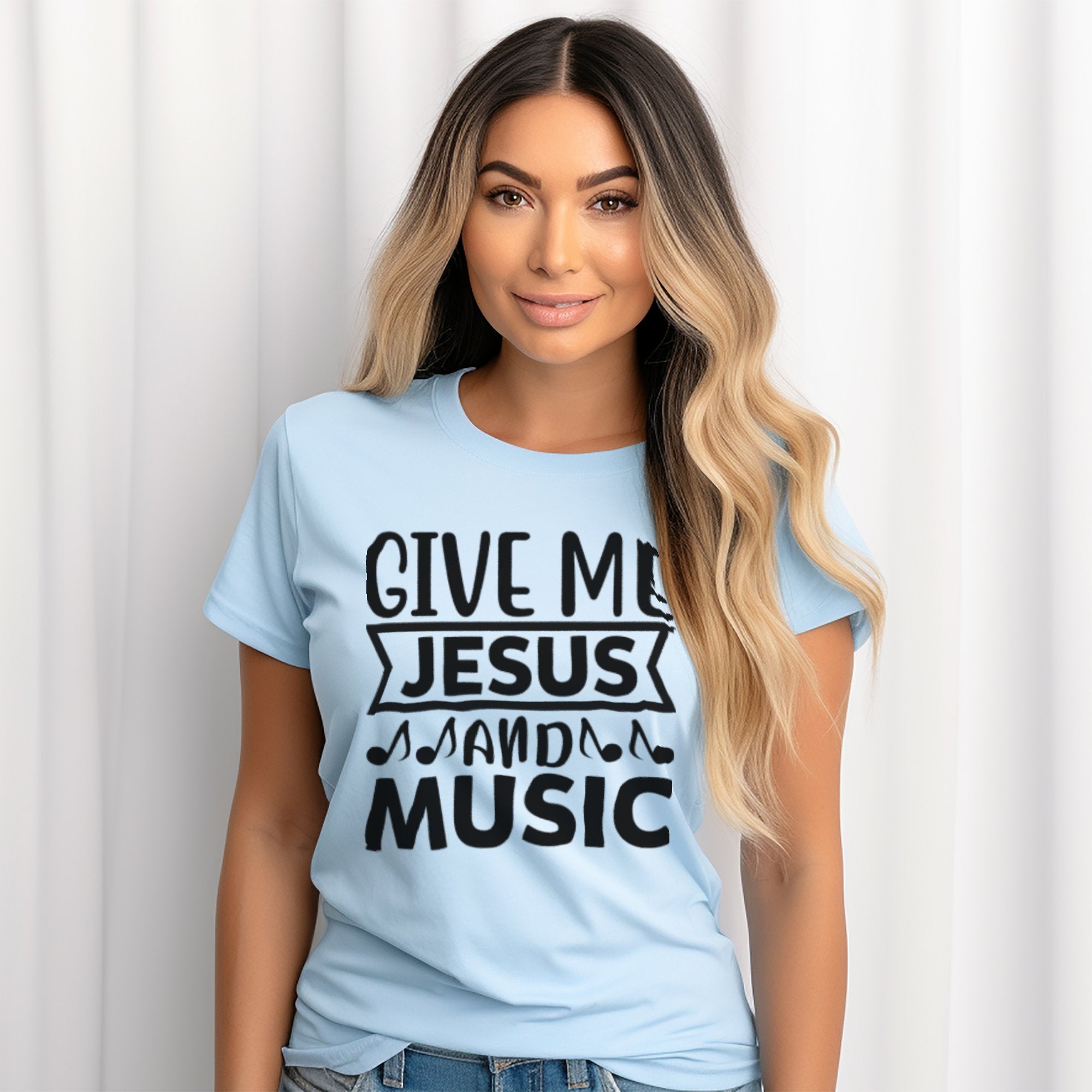 Give Me Jesus & Music Women's Jersey Short Sleeve T-Shirt - Jesus Passion Apparel
