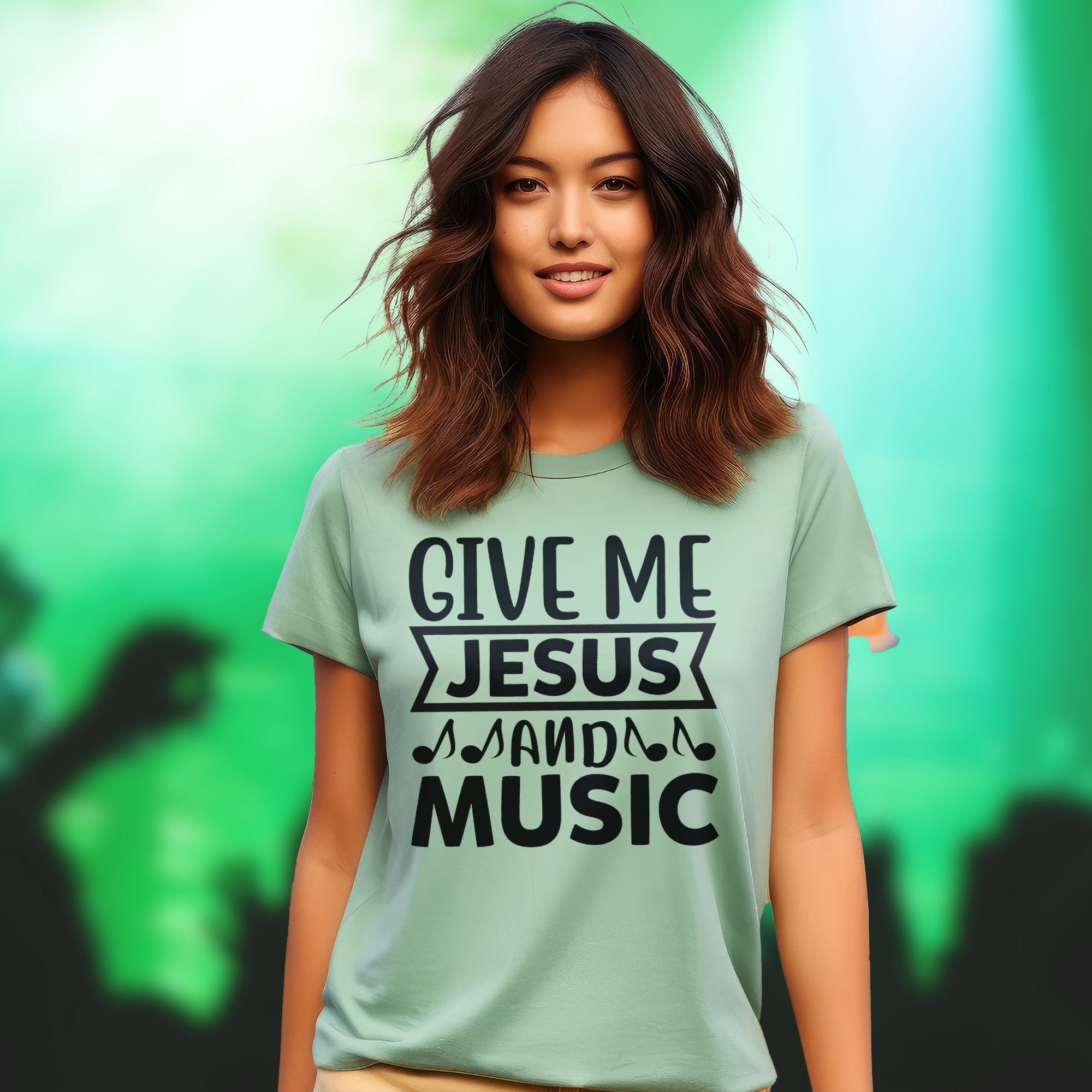Give Me Jesus & Music Women's Jersey Short Sleeve T-Shirt - Jesus Passion Apparel
