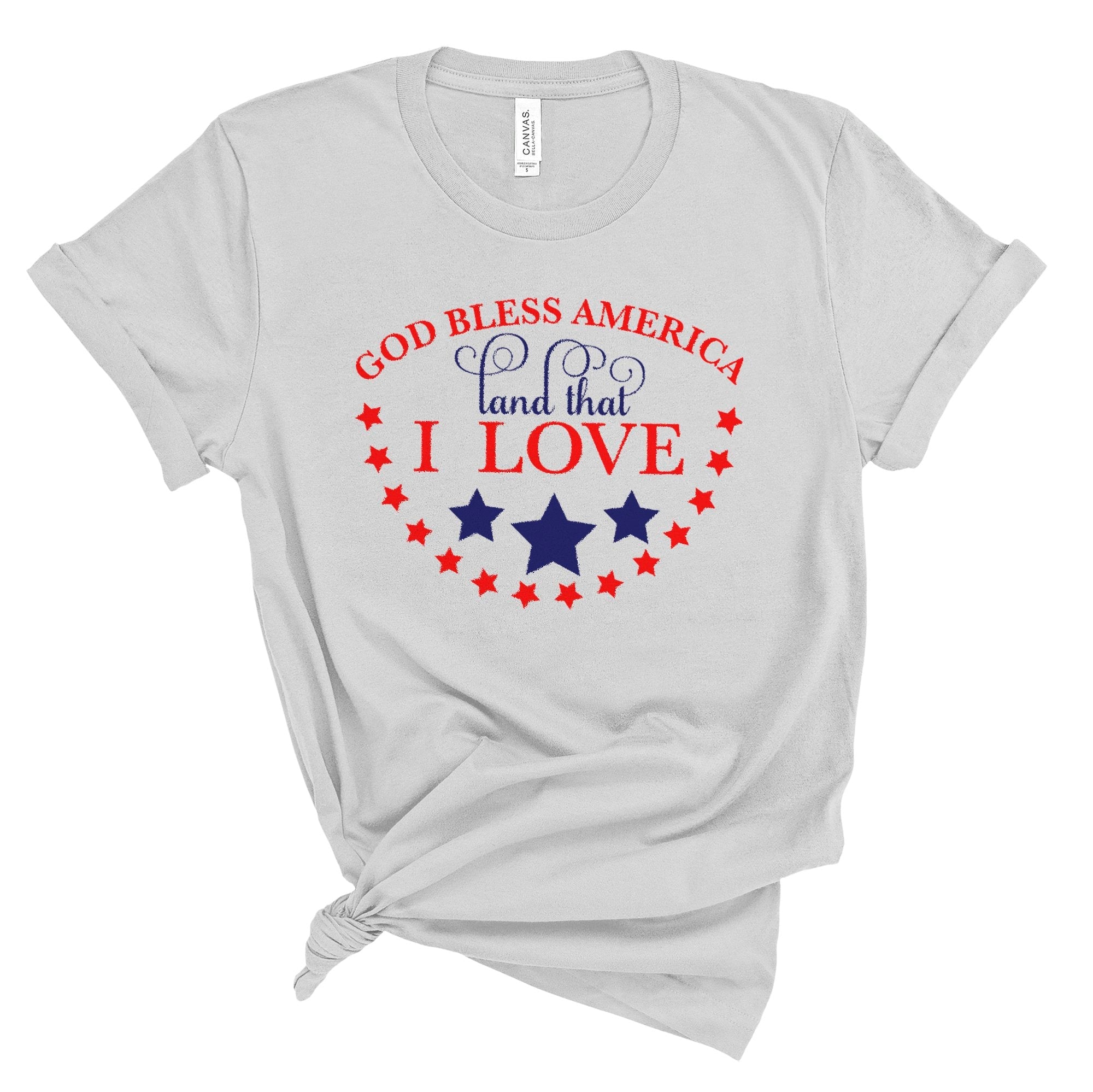 God Bless America Women's Short Sleeve Patriotic T-Shirt - Jesus Passion Apparel