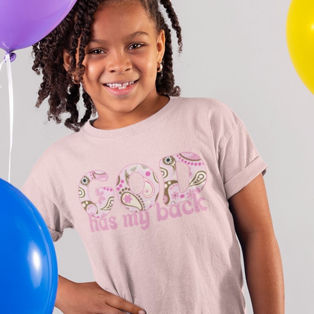 God Has my Back Youth Relaxed - Fit T-Shirt - Jesus Passion Apparel