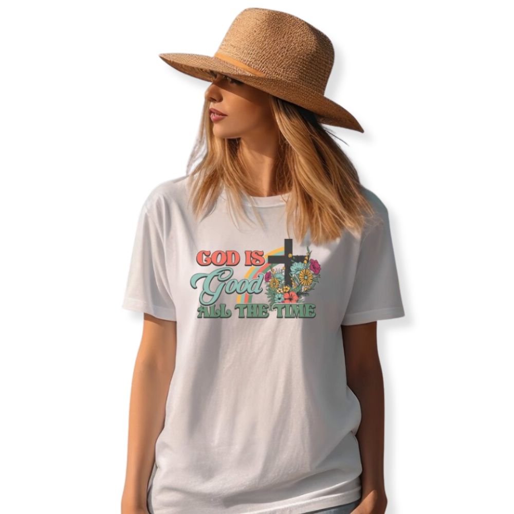God is Good All the Time Rainbow Jersey Short Sleeve T-Shirt - Jesus Passion Apparel