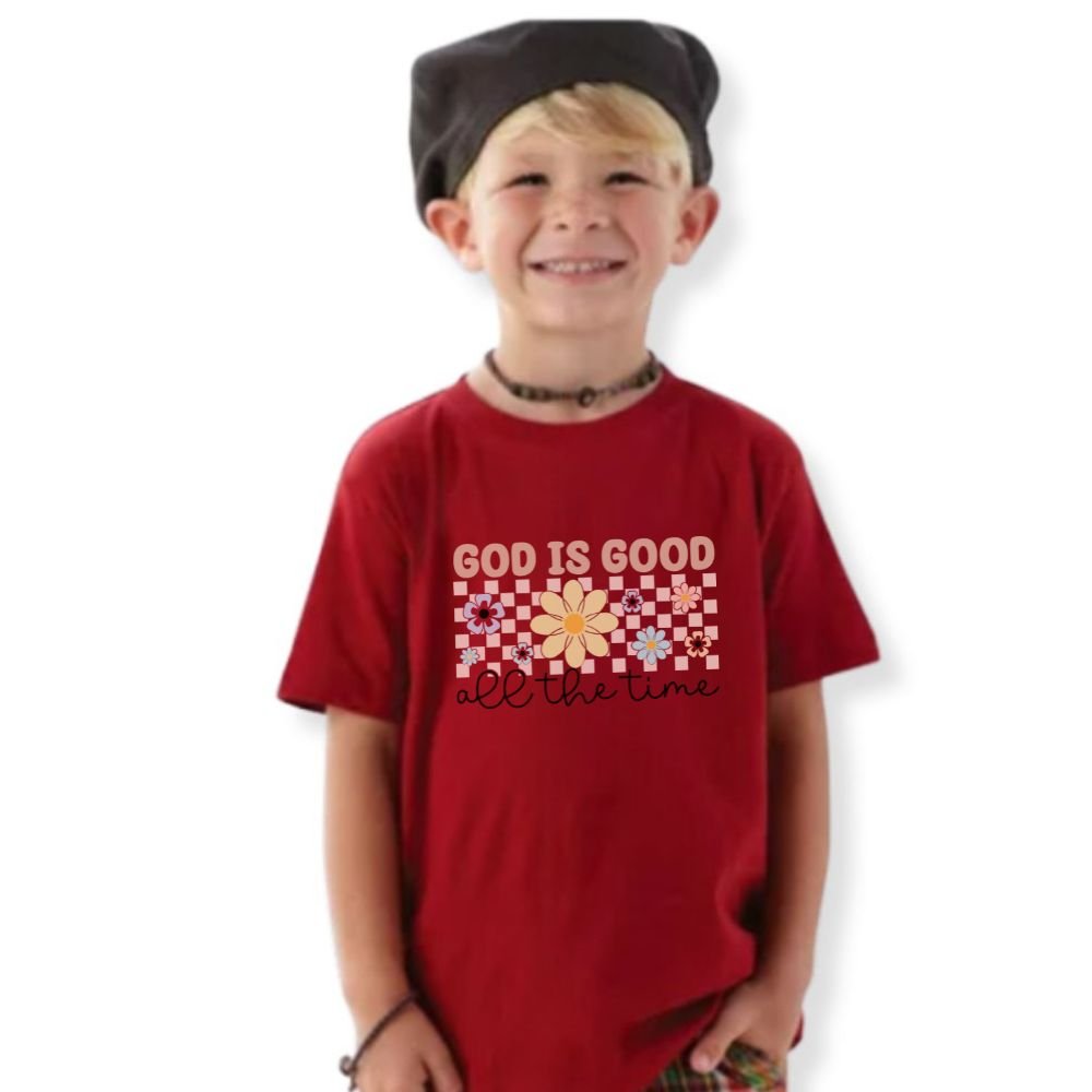 God is Good All The Time Sunflower Toddler's Fine Jersey Tee - Jesus Passion Apparel