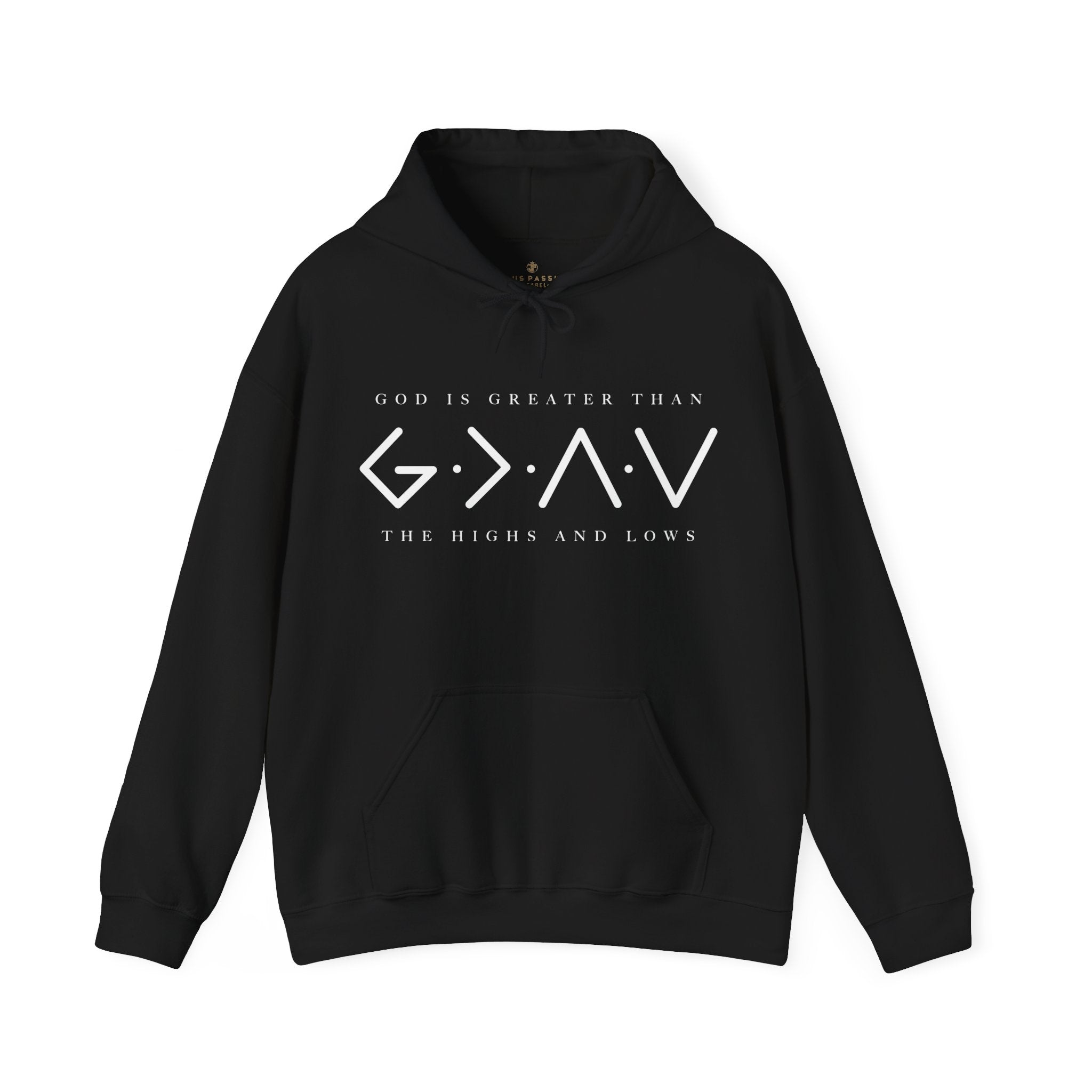 God is Greater Than Highs and Lows Men's Heavy Blend™ Hoodie - Jesus Passion Apparel