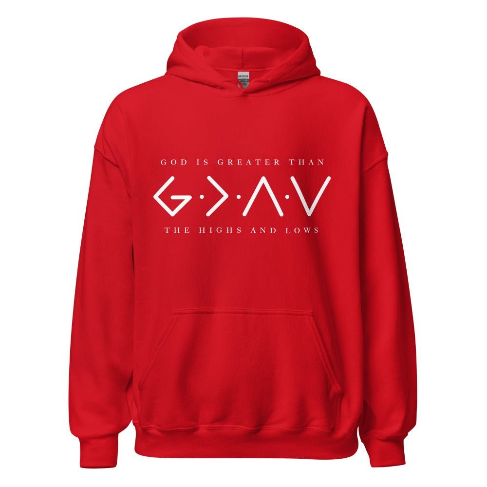 God is Greater Than Highs and Lows Men's Heavy Blend™ Hoodie - Jesus Passion Apparel
