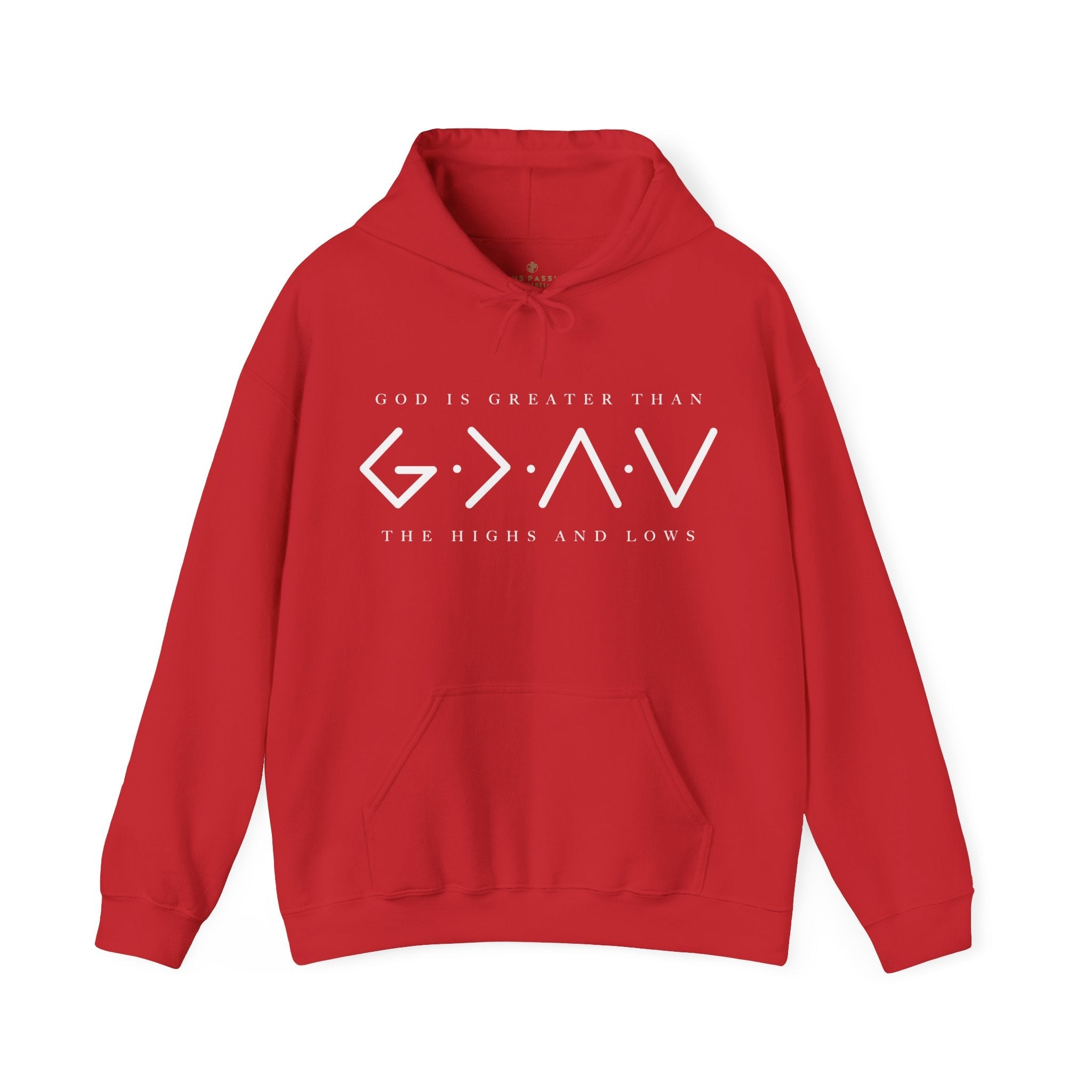 God is Greater Than Highs and Lows Men's Heavy Blend™ Hoodie - Jesus Passion Apparel