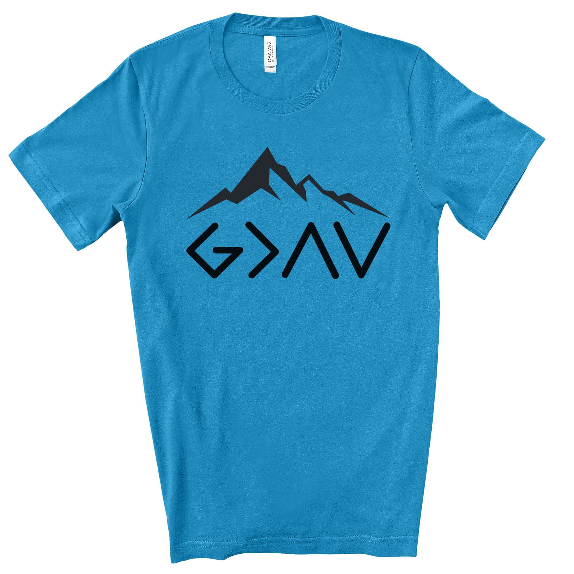 God is Greater Than the Highs and Lows Men's Jersey Short Sleeve Tee - Jesus Passion Apparel