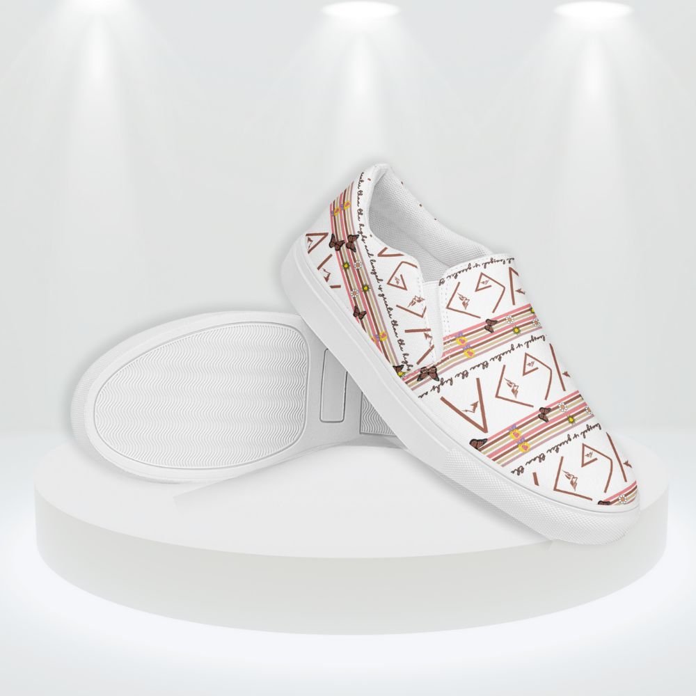God is Greater Than Women’s Slip - On Canvas Shoes - Jesus Passion Apparel