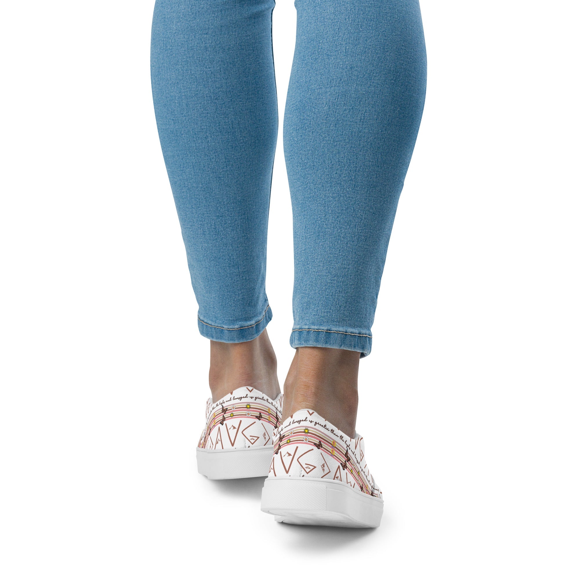 God is Greater Than Women’s Slip - On Canvas Shoes - Jesus Passion Apparel