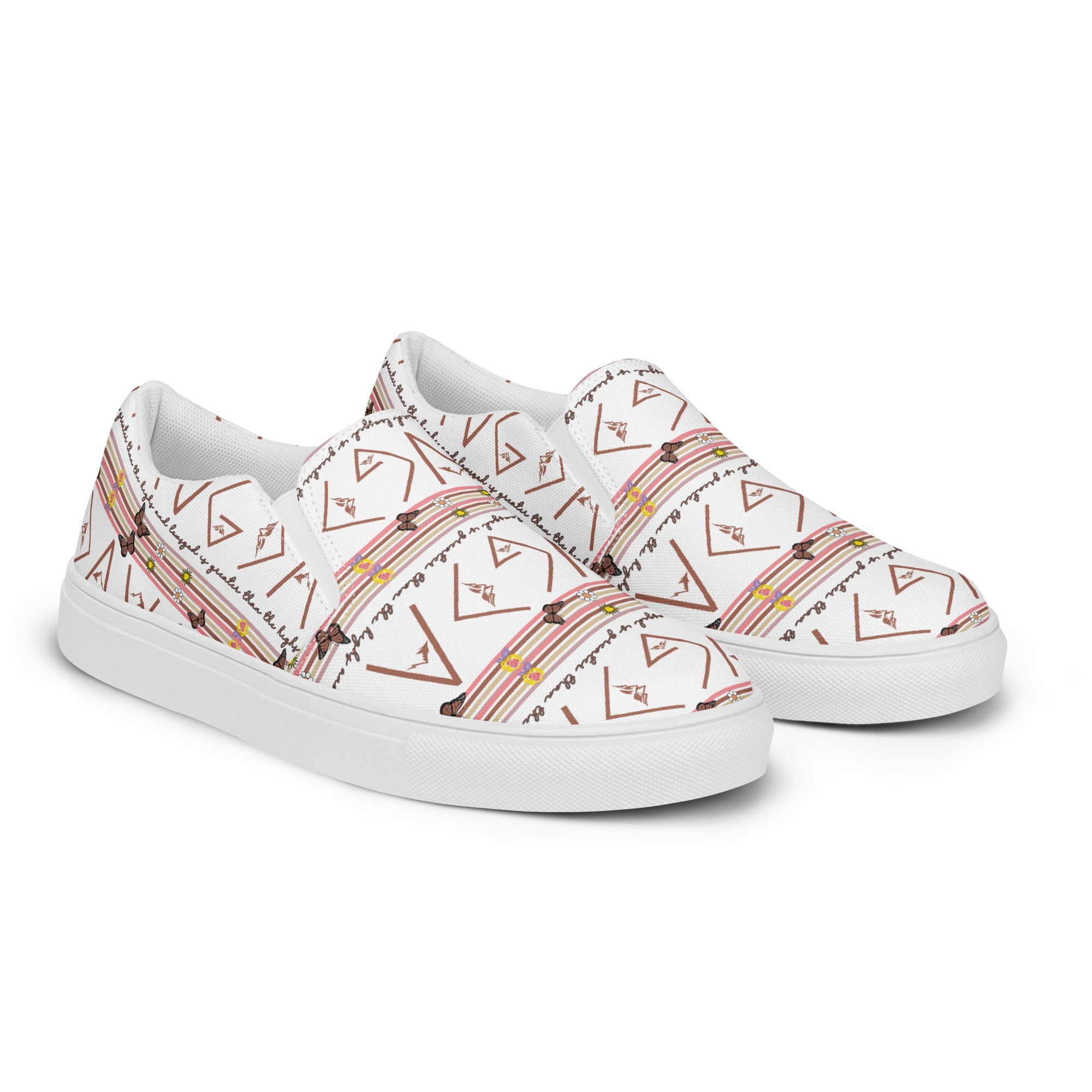 God is Greater Than Women’s Slip - On Canvas Shoes - Jesus Passion Apparel