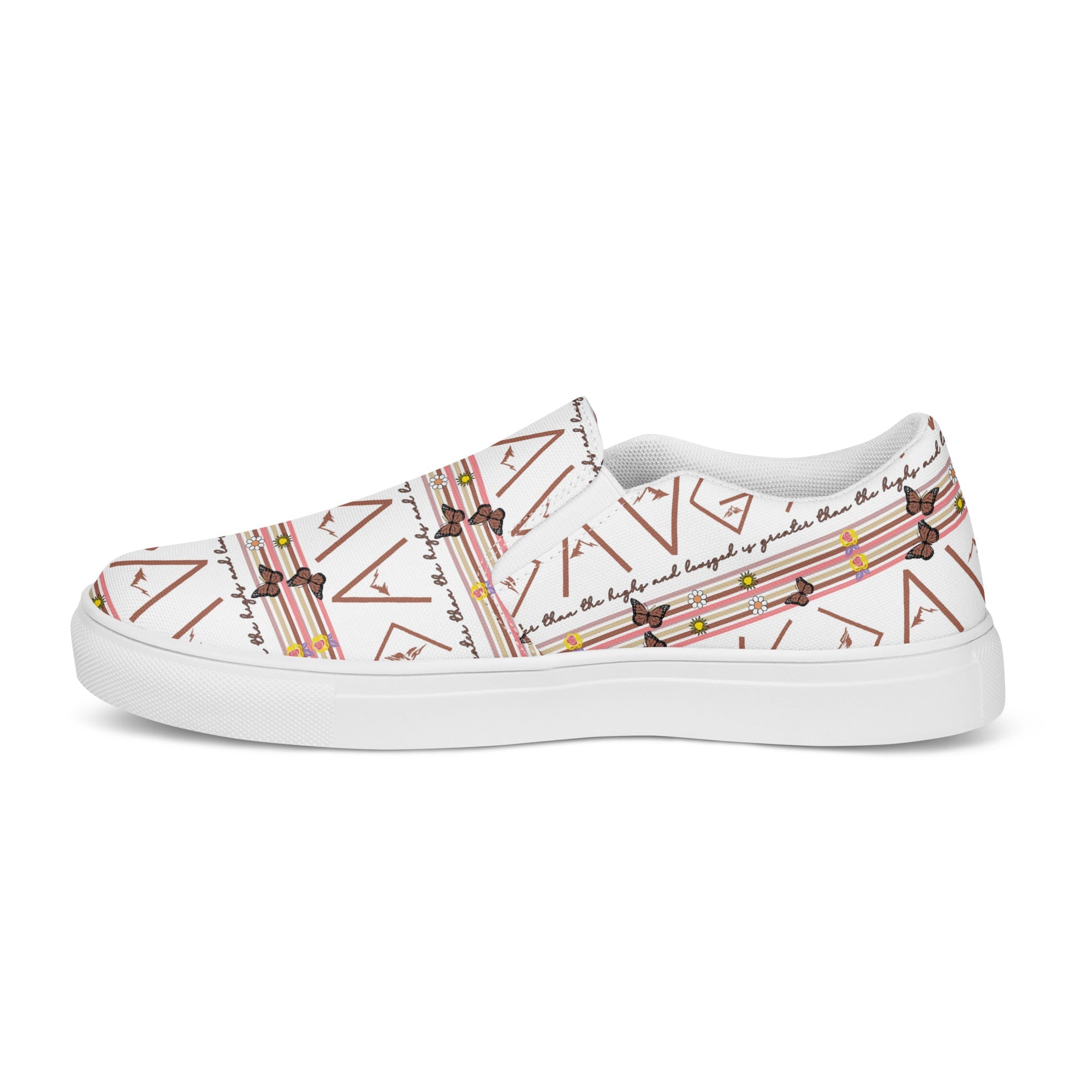 God is Greater Than Women’s Slip - On Canvas Shoes - Jesus Passion Apparel