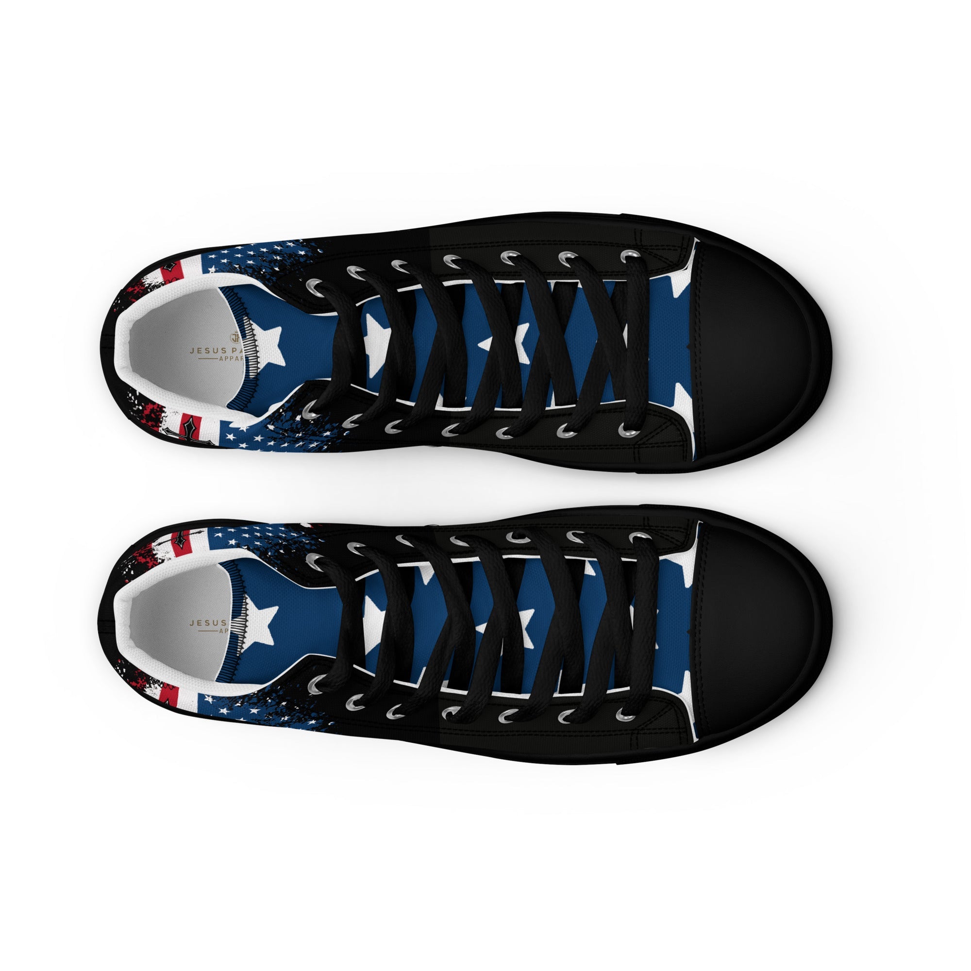 God We Trust Patriotic Eagle Women’s High Top Canvas Shoes - Jesus Passion Apparel