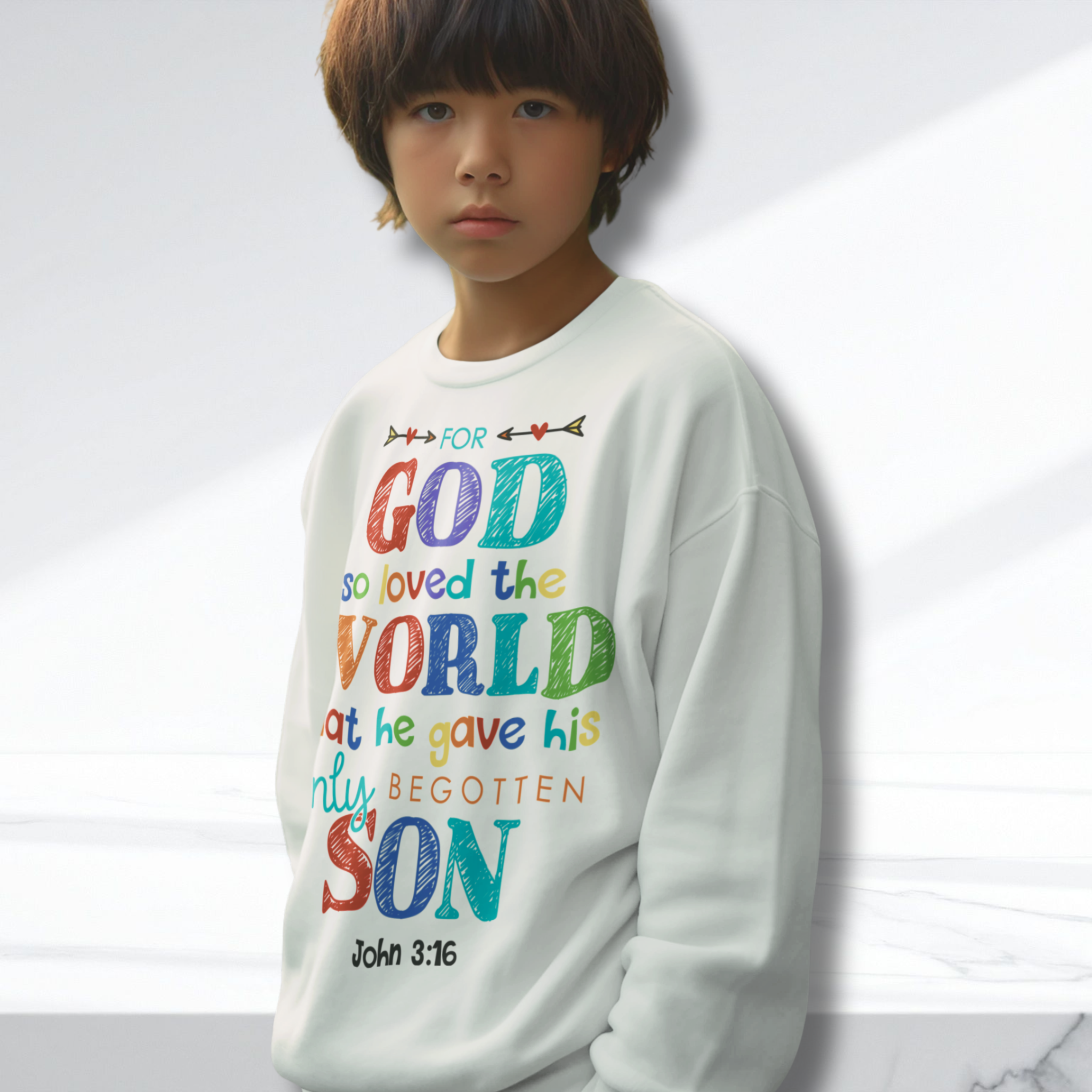 God So Loved Youth Sweatshirt