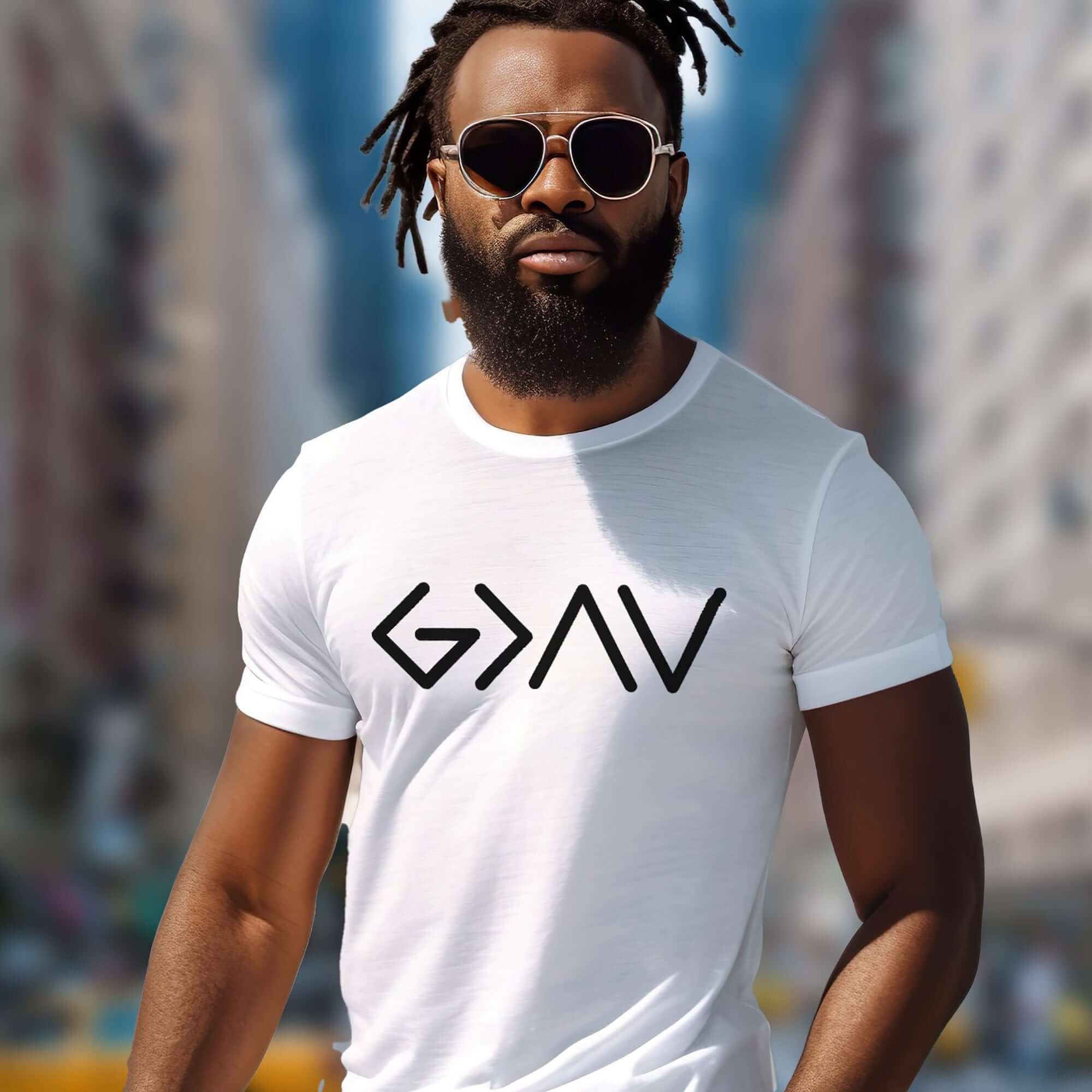 Greater Than the Highs and Lows Men's Jersey Short Sleeve Tee - Jesus Passion Apparel